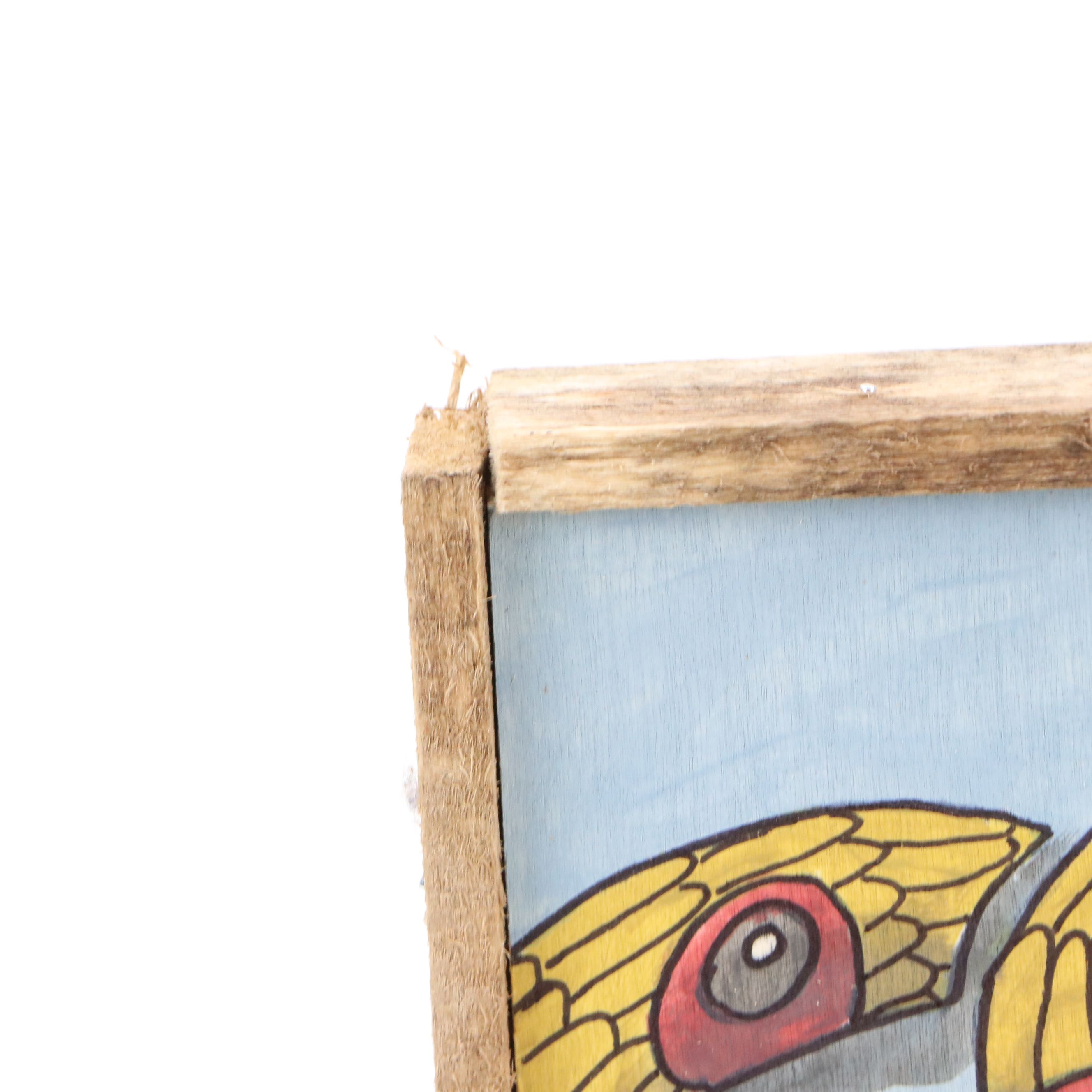 Aaron Wooten Stylized Acrylic Painting of Snake "These are the Times...," 2025