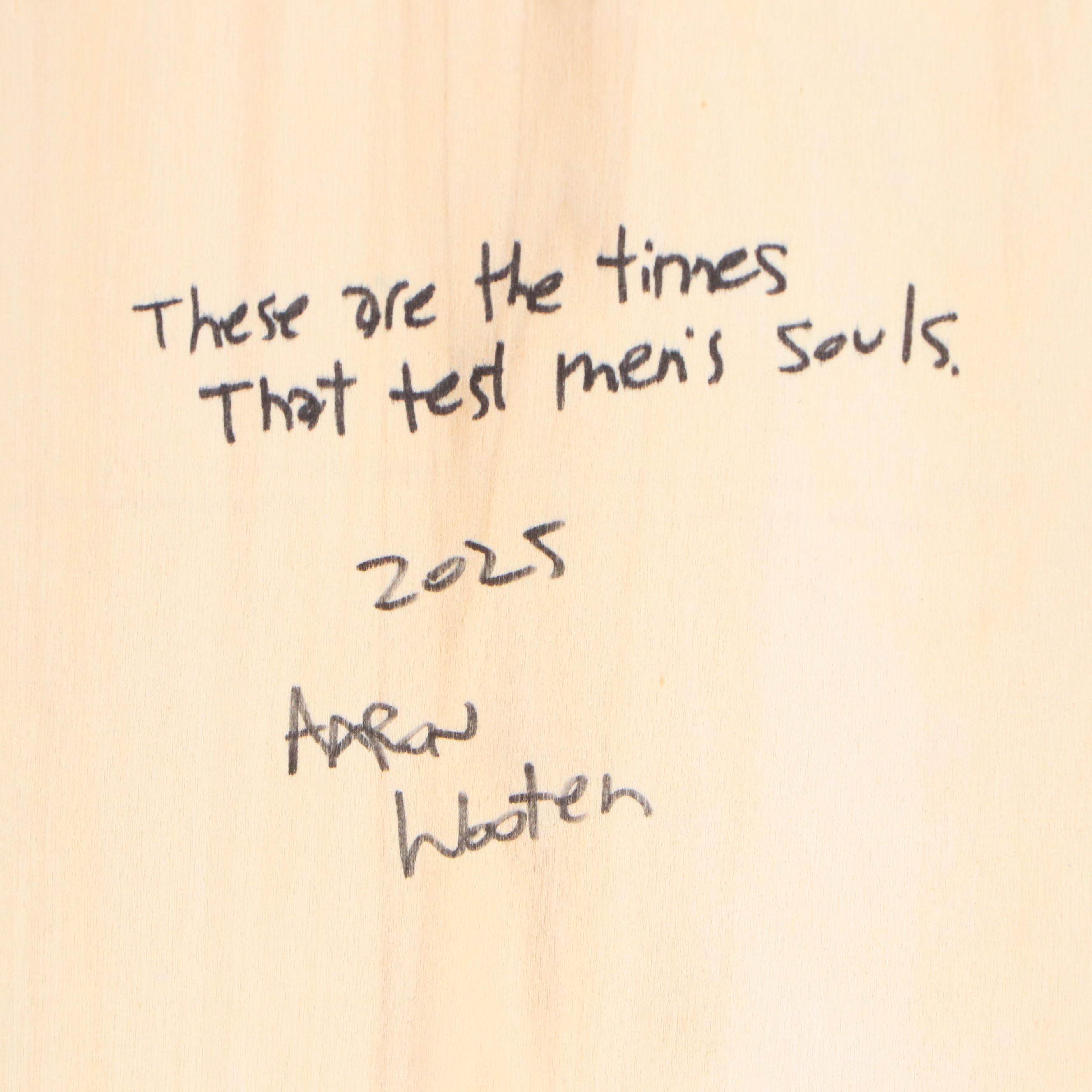 Aaron Wooten Stylized Acrylic Painting of Snake "These are the Times...," 2025