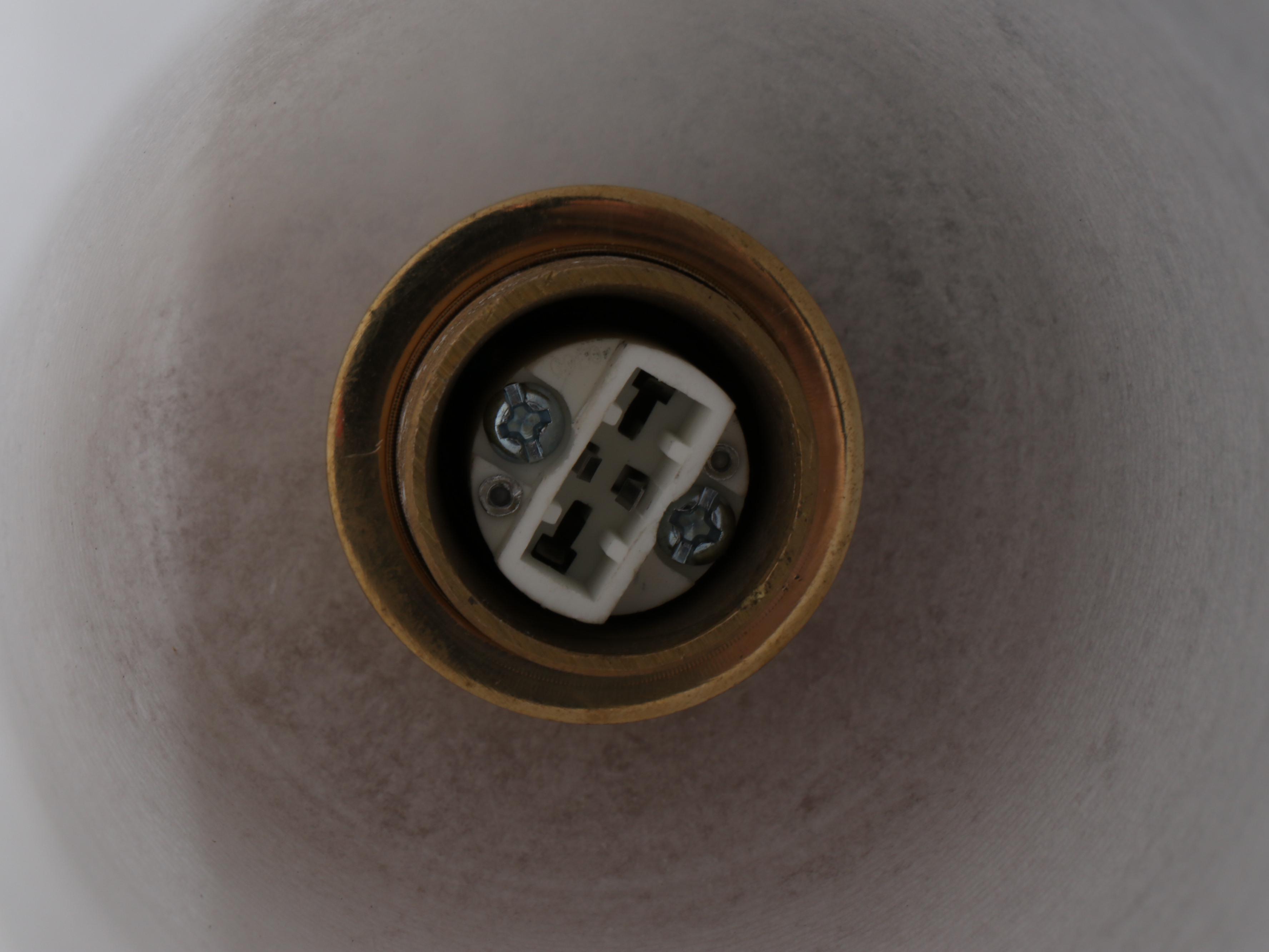 Pair of Carved Alabaster Pendants, 21st Century