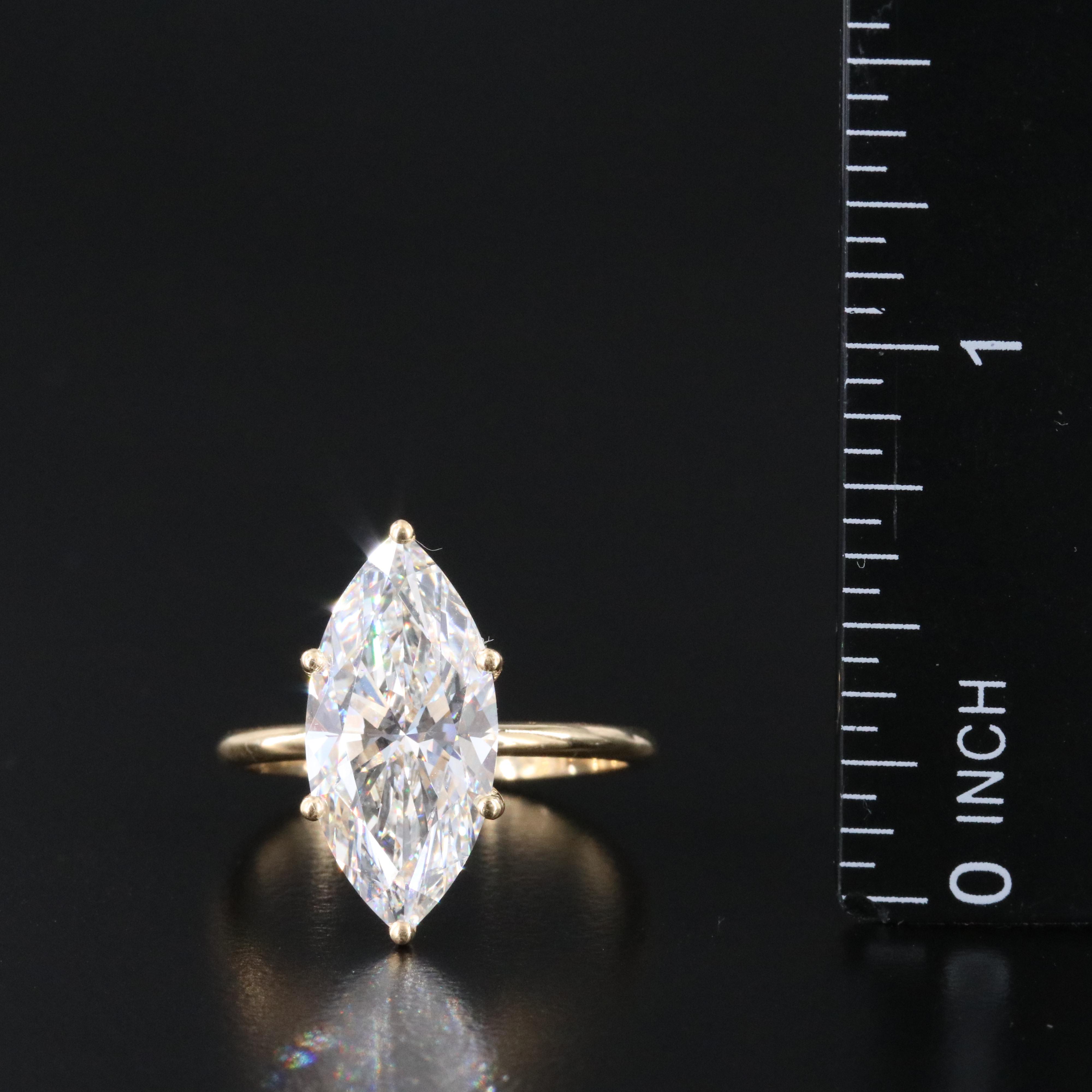 18K 5.01 CT Lab Grown Solitaire Ring with IGI Report