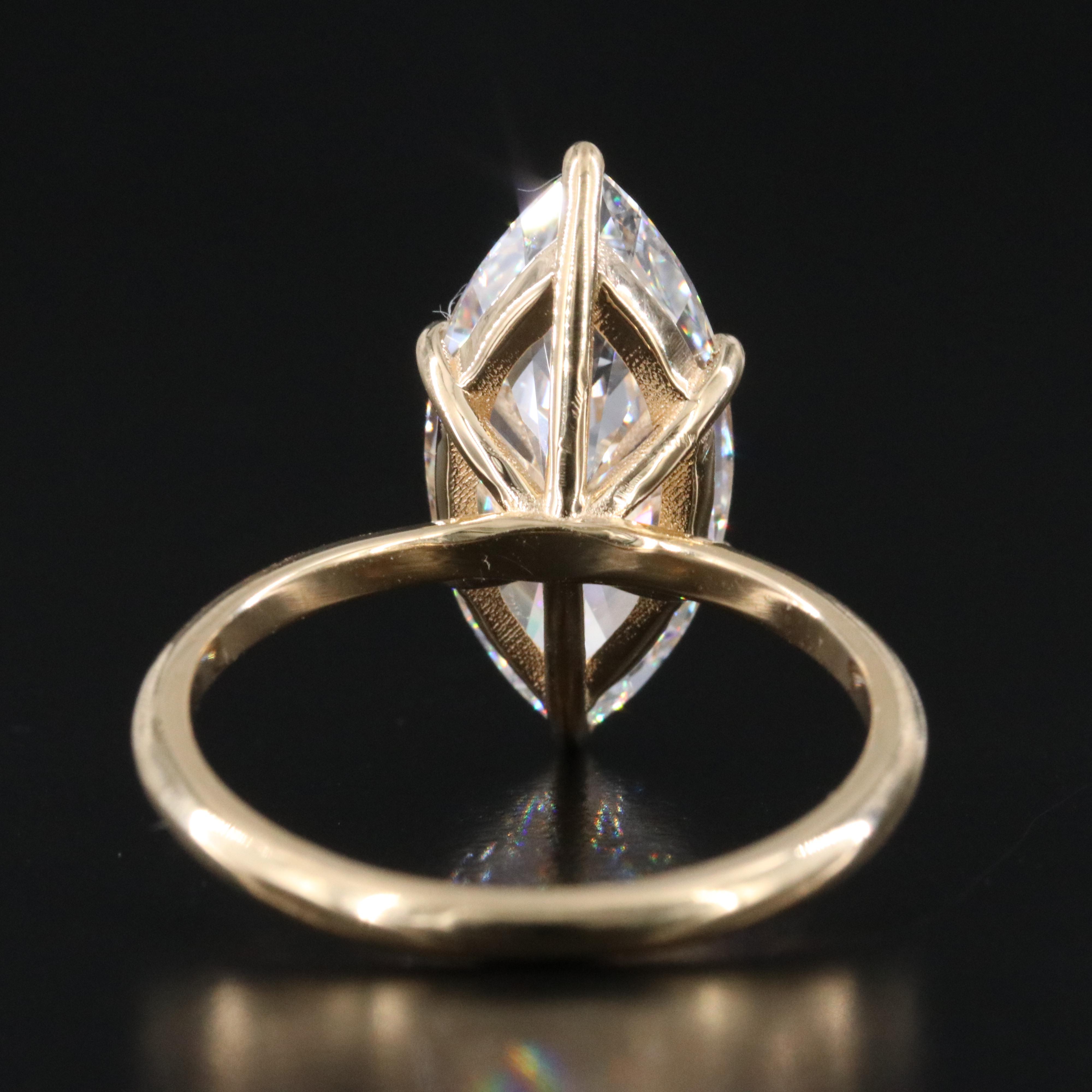 18K 5.01 CT Lab Grown Solitaire Ring with IGI Report