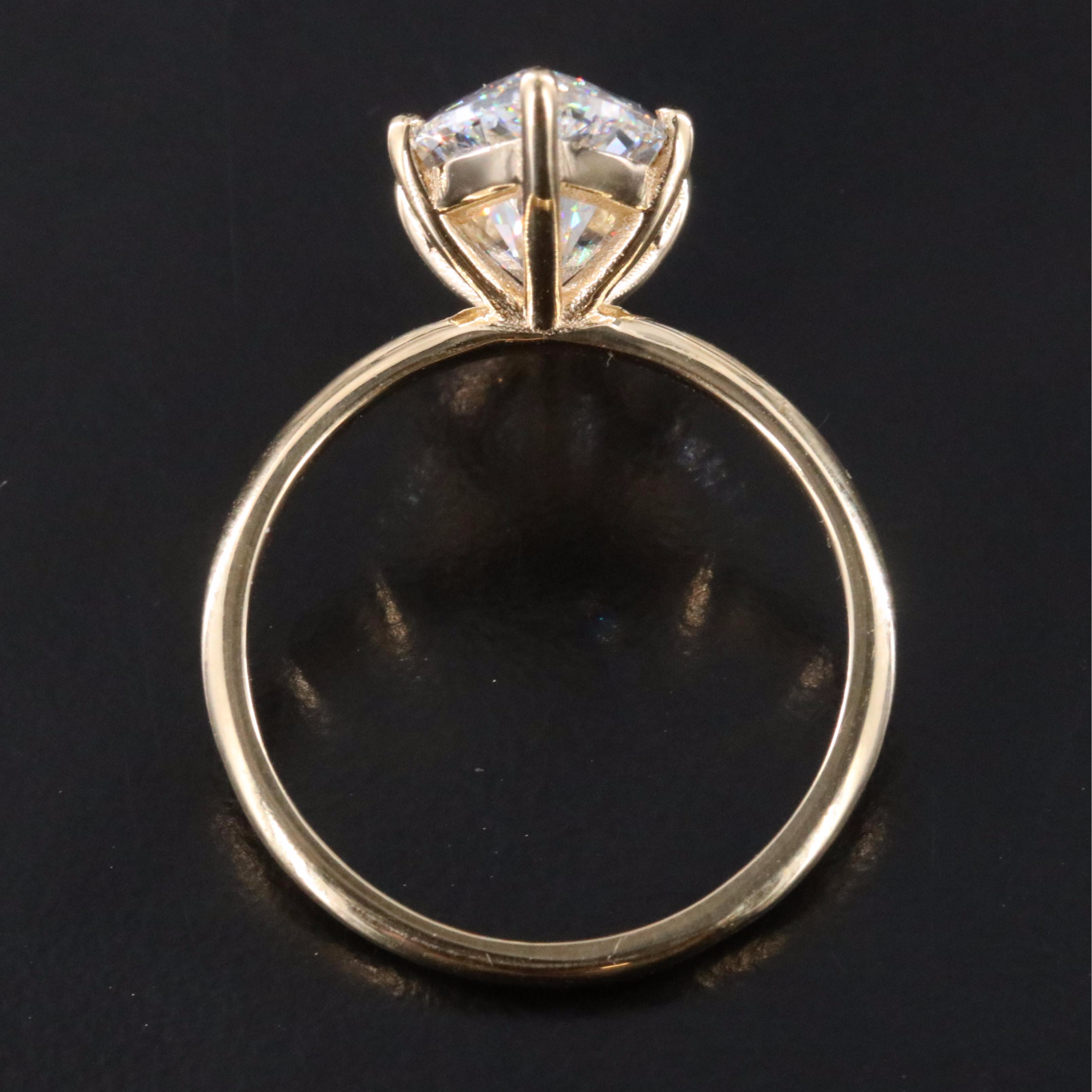 18K 5.01 CT Lab Grown Solitaire Ring with IGI Report