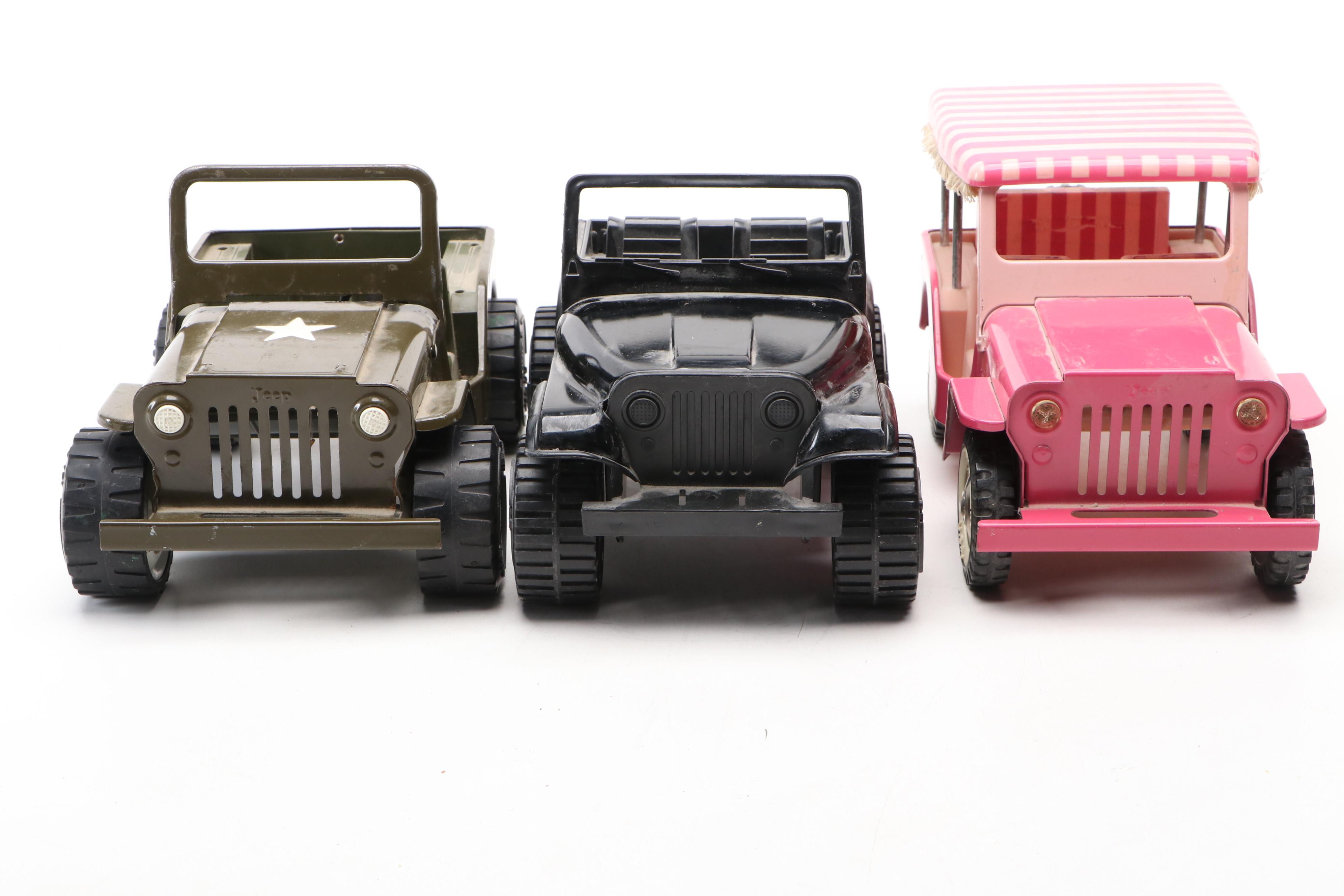 Tonka Diecast Jeep Surrey, Wrangler and XR-101, 1960s