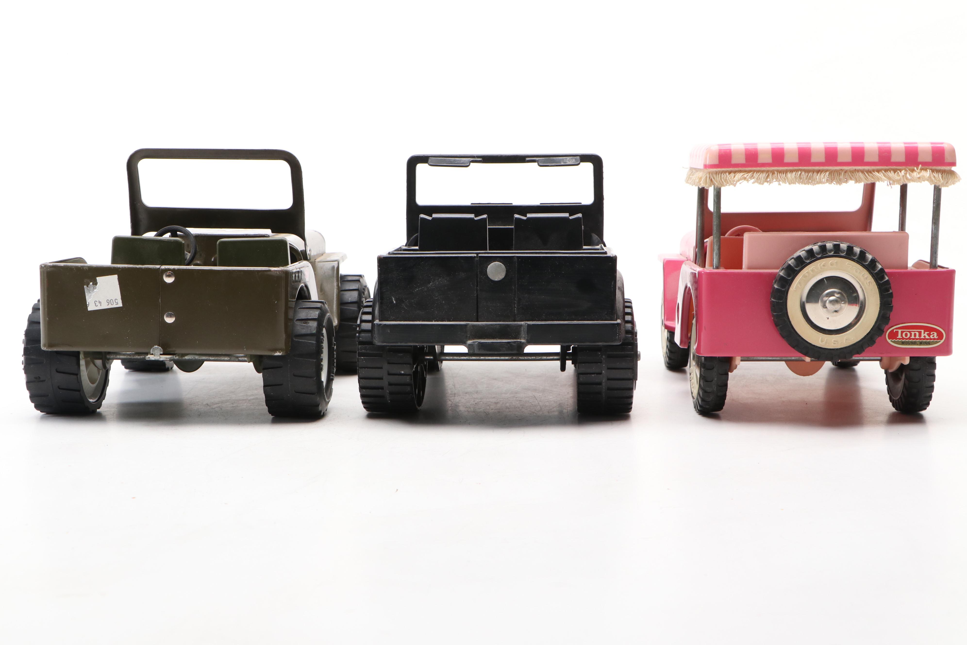 Tonka Diecast Jeep Surrey, Wrangler and XR-101, 1960s
