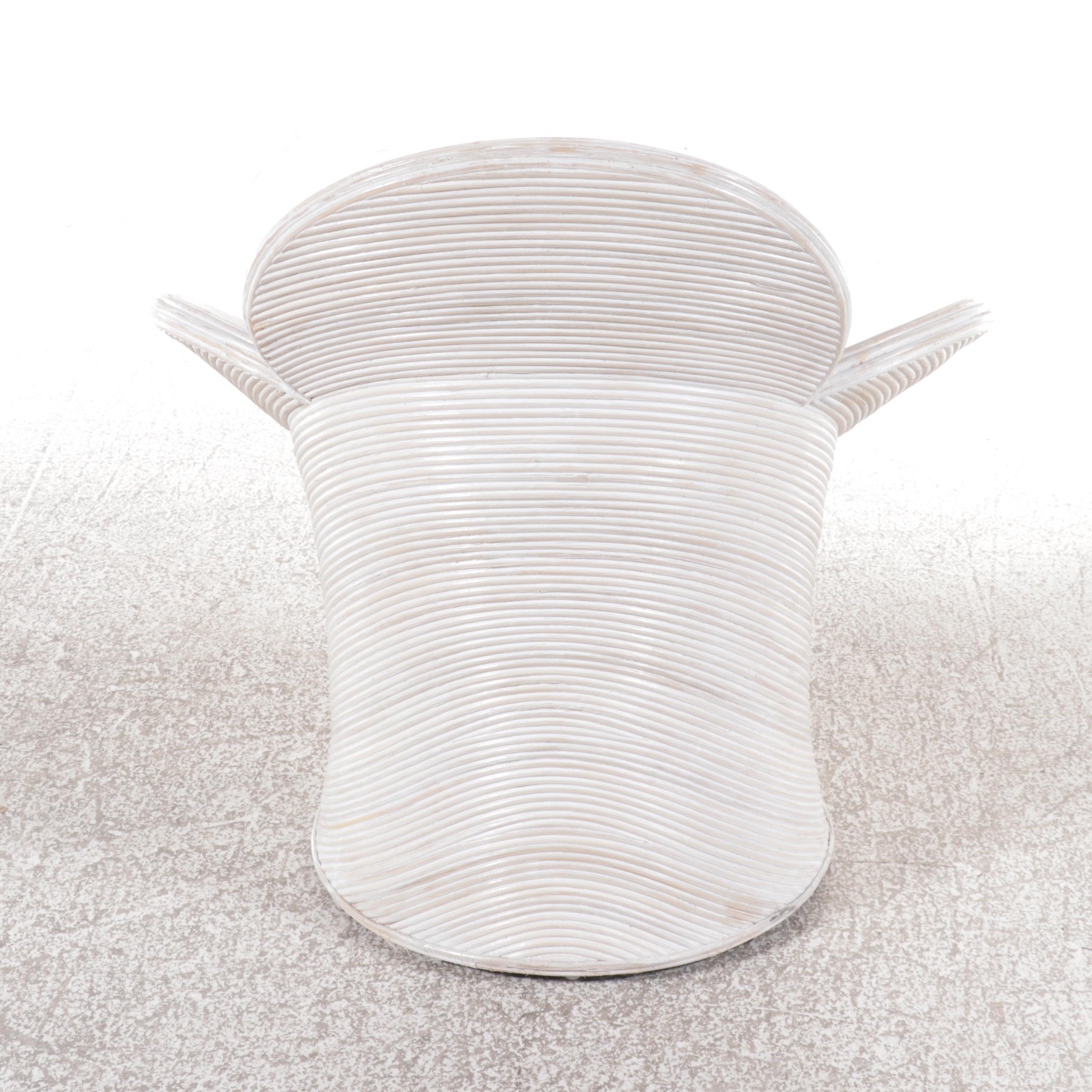 Pair of Pencil Reed Sculptural Flower-Shaped Chairs