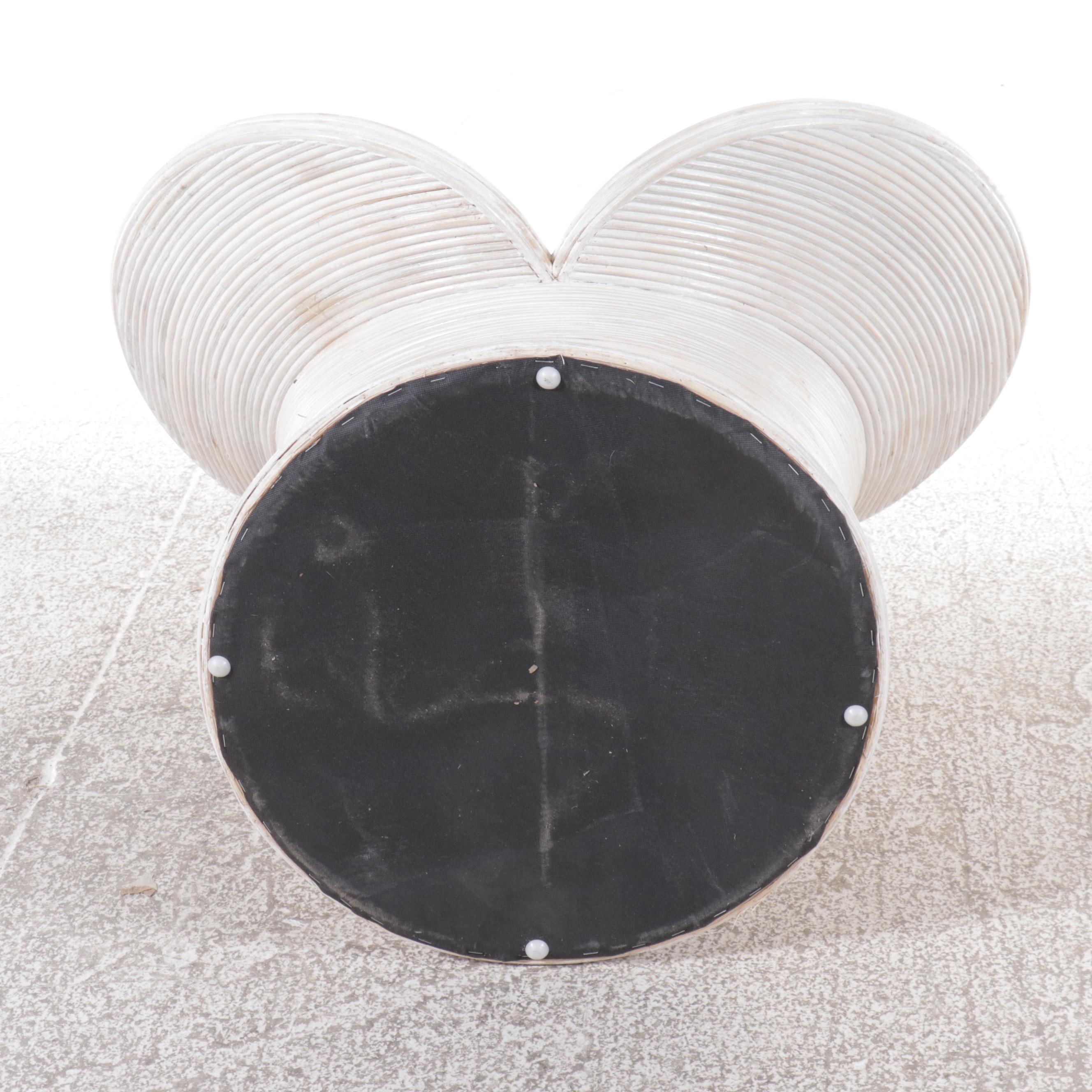 Pair of Pencil Reed Sculptural Flower-Shaped Chairs