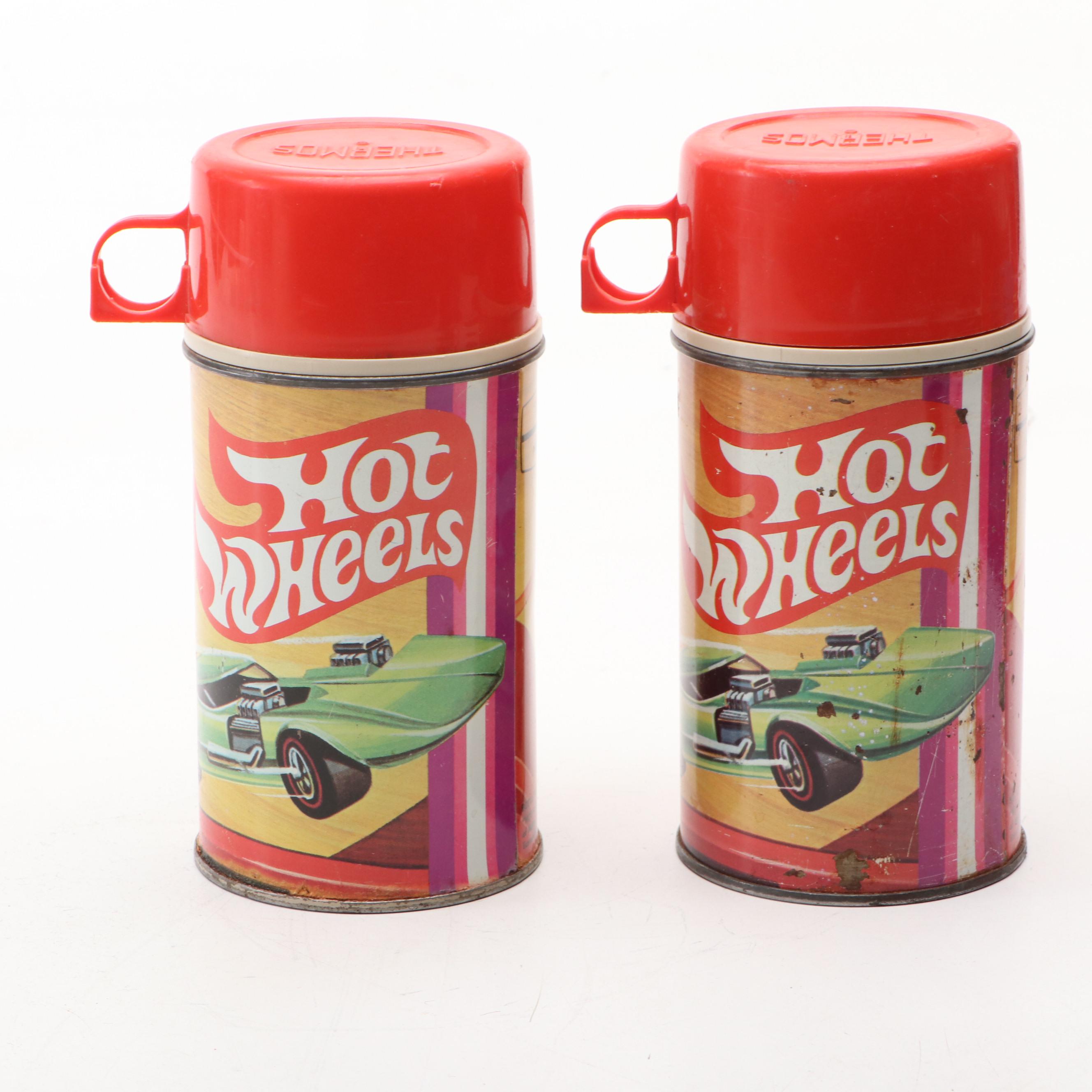 King-Seeley Thermos Co. Hot Wheels Metal Lunchbox and Cup, 1969