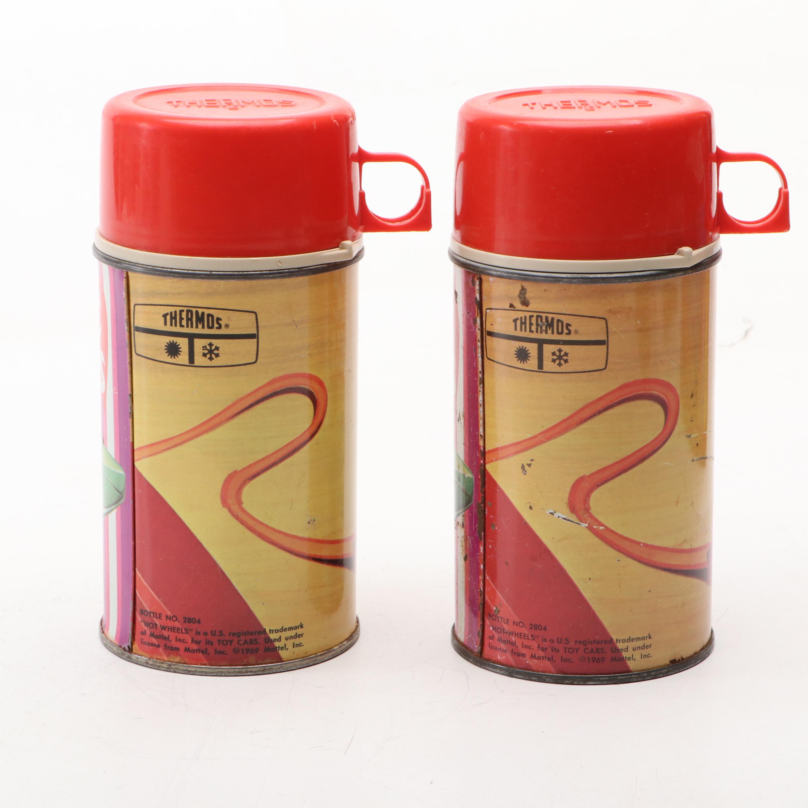 King-Seeley Thermos Co. Hot Wheels Metal Lunchbox and Cup, 1969