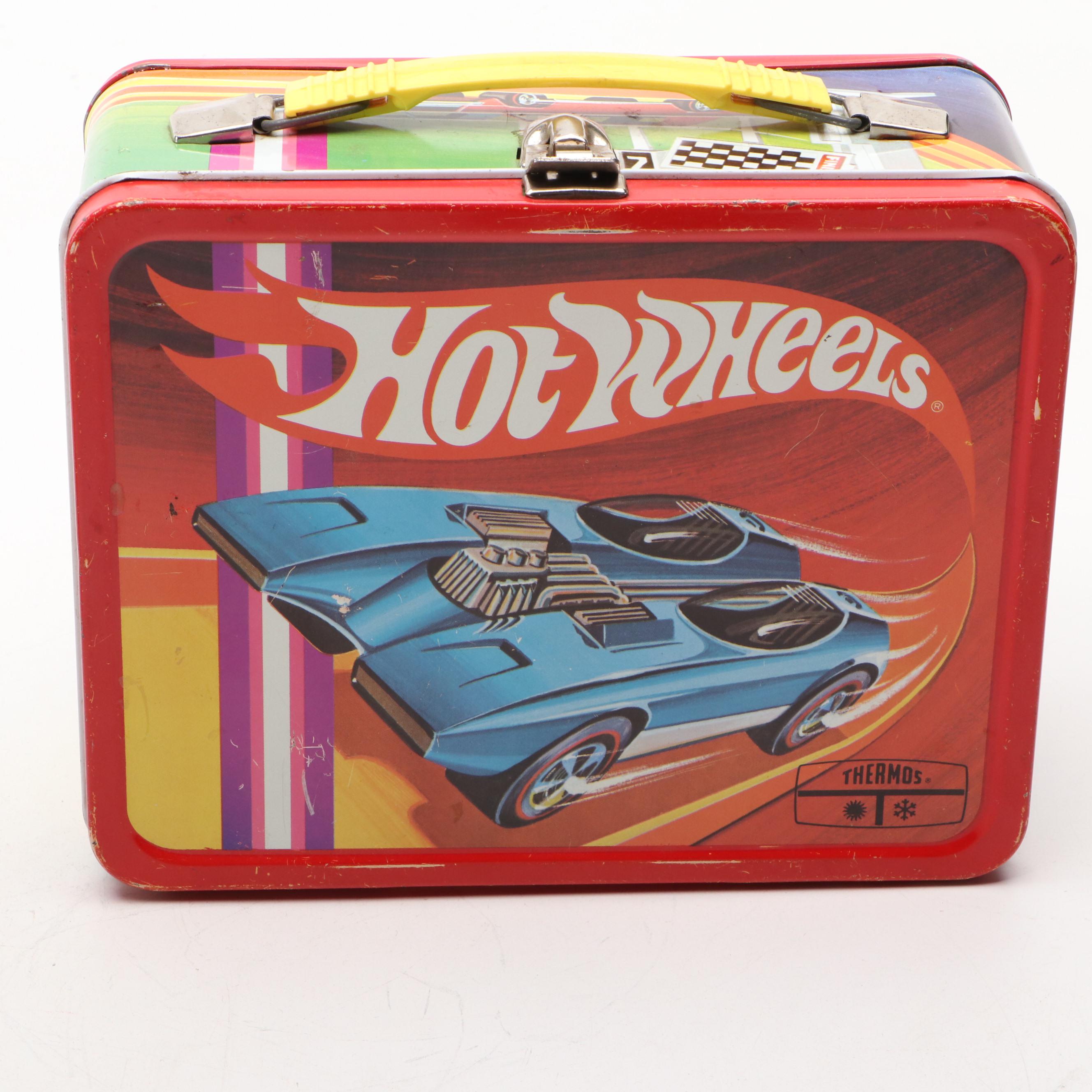 King-Seeley Thermos Co. Hot Wheels Metal Lunchbox and Cup, 1969