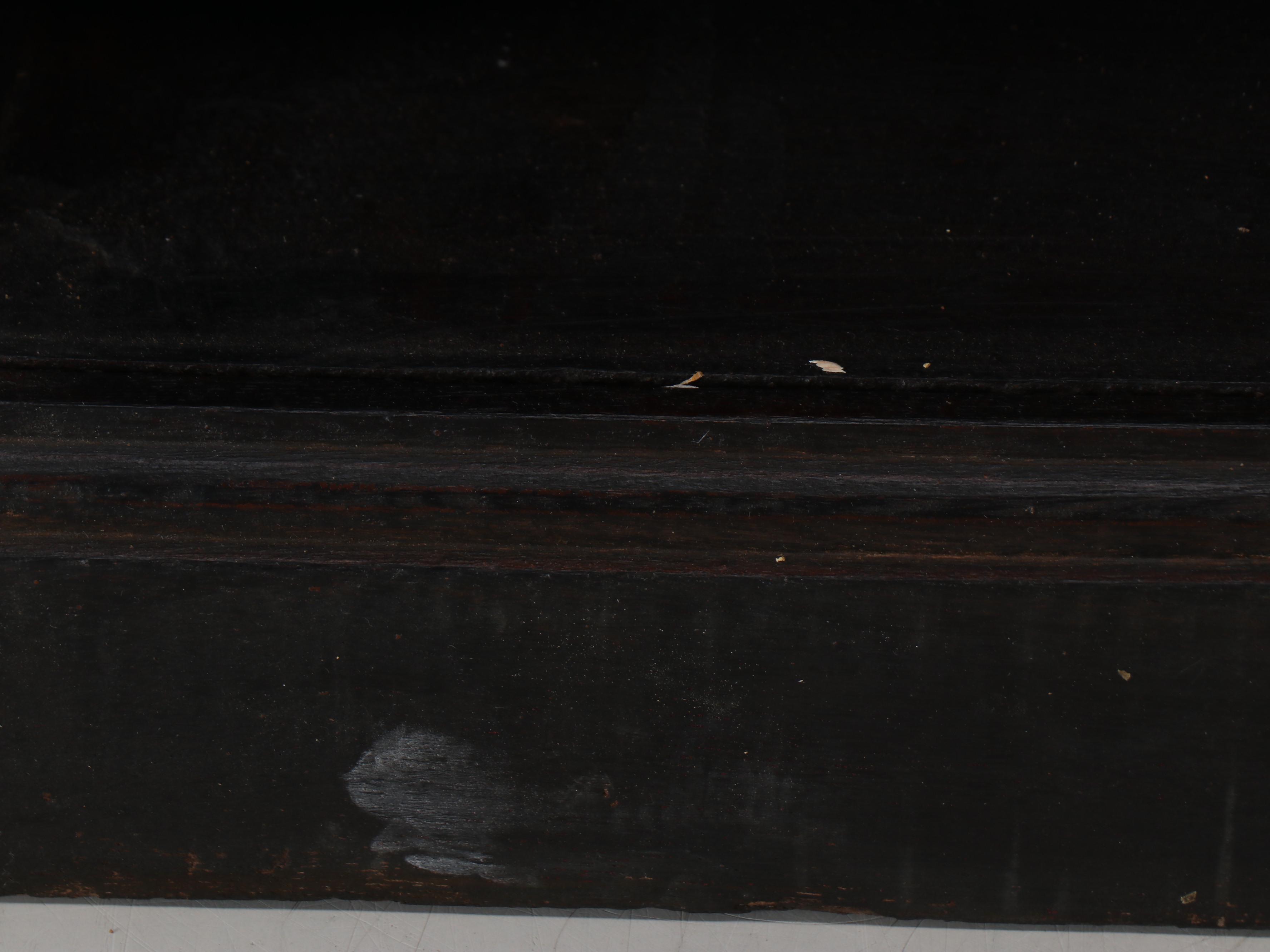 Vintage Wooden Cupboard with "Cappuccino" Decal to Glass Door