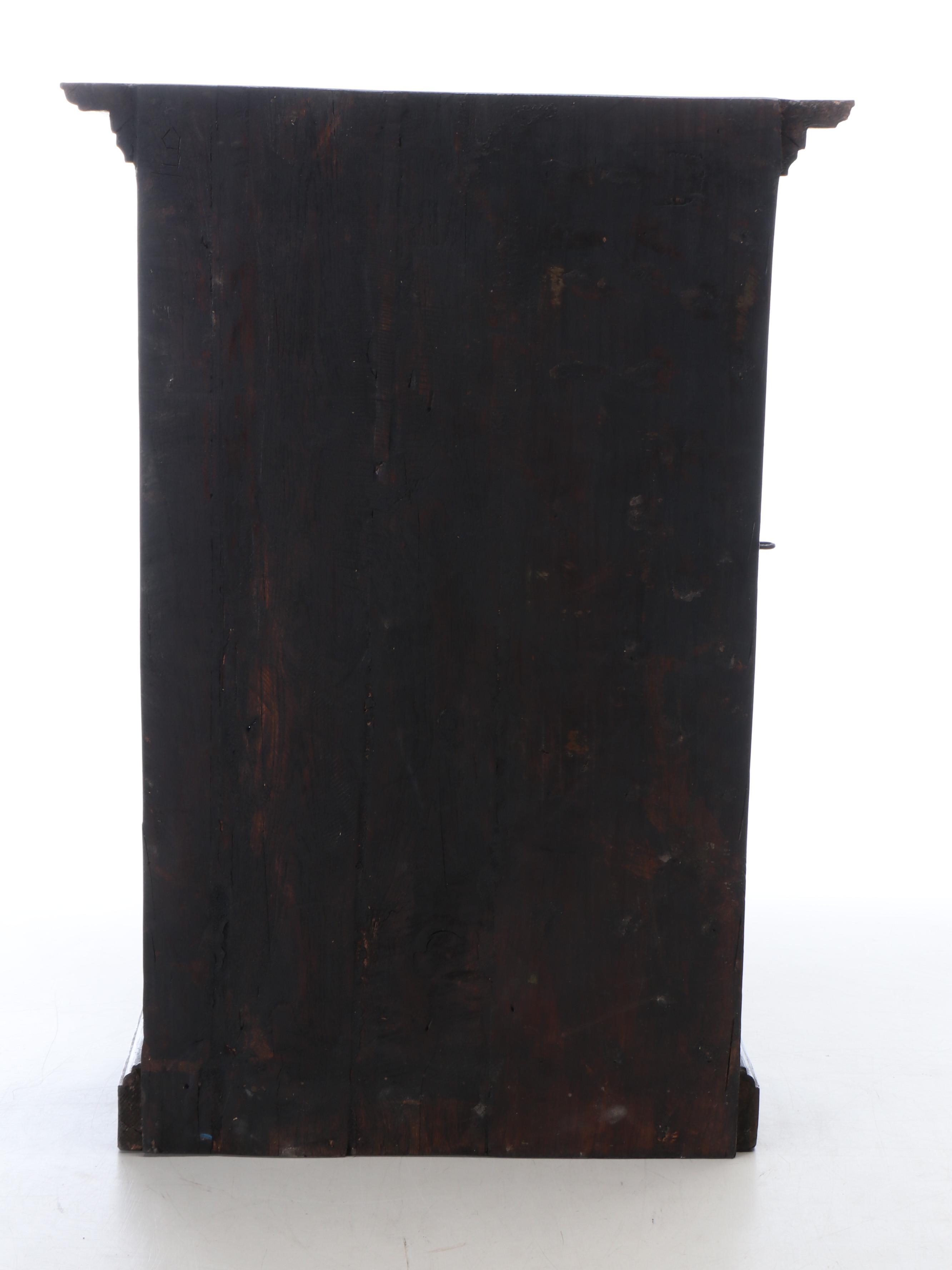 Vintage Wooden Cupboard with "Cappuccino" Decal to Glass Door