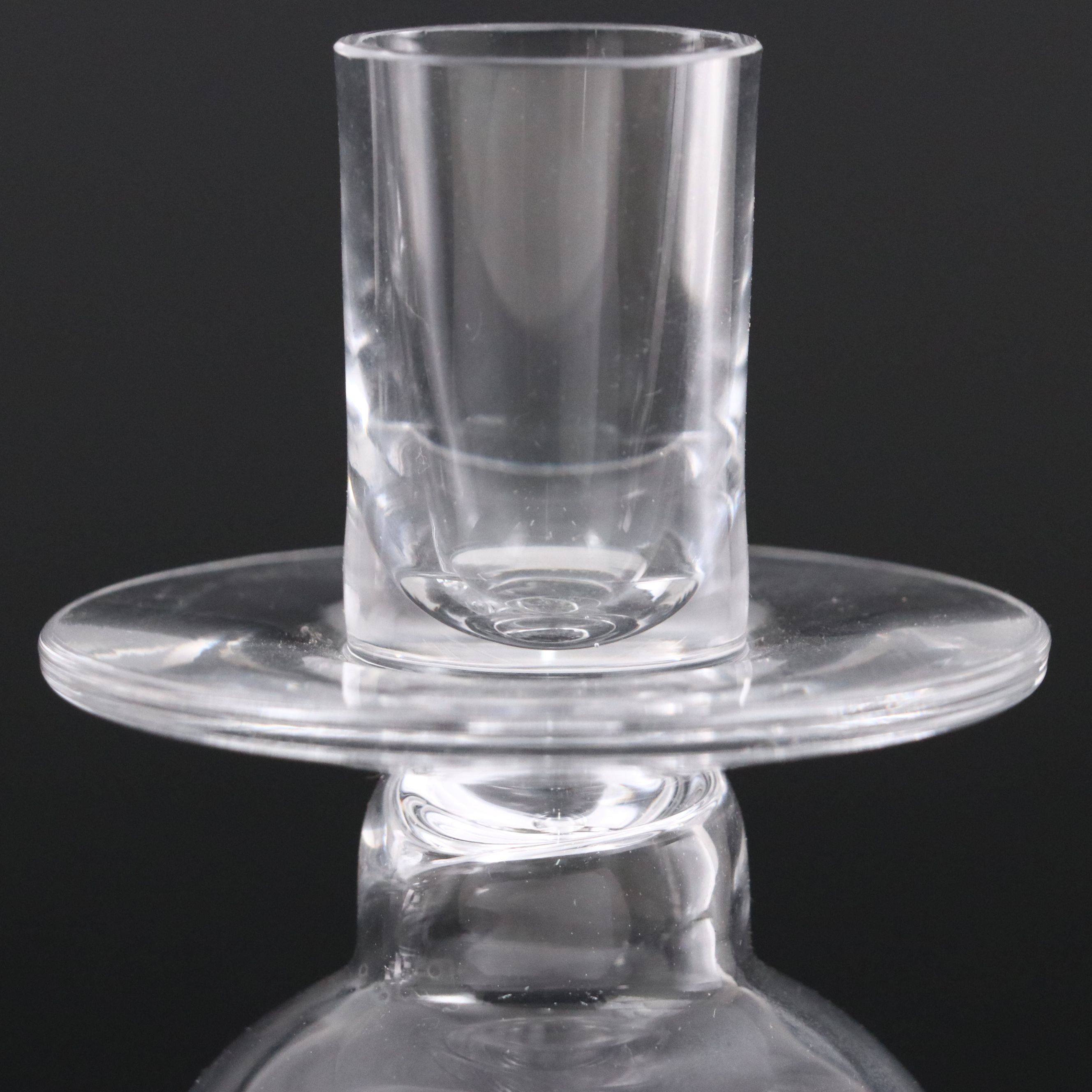 Vintage Bertil Vallien for Kosta Boda "Husar" Crystal Candlesticks