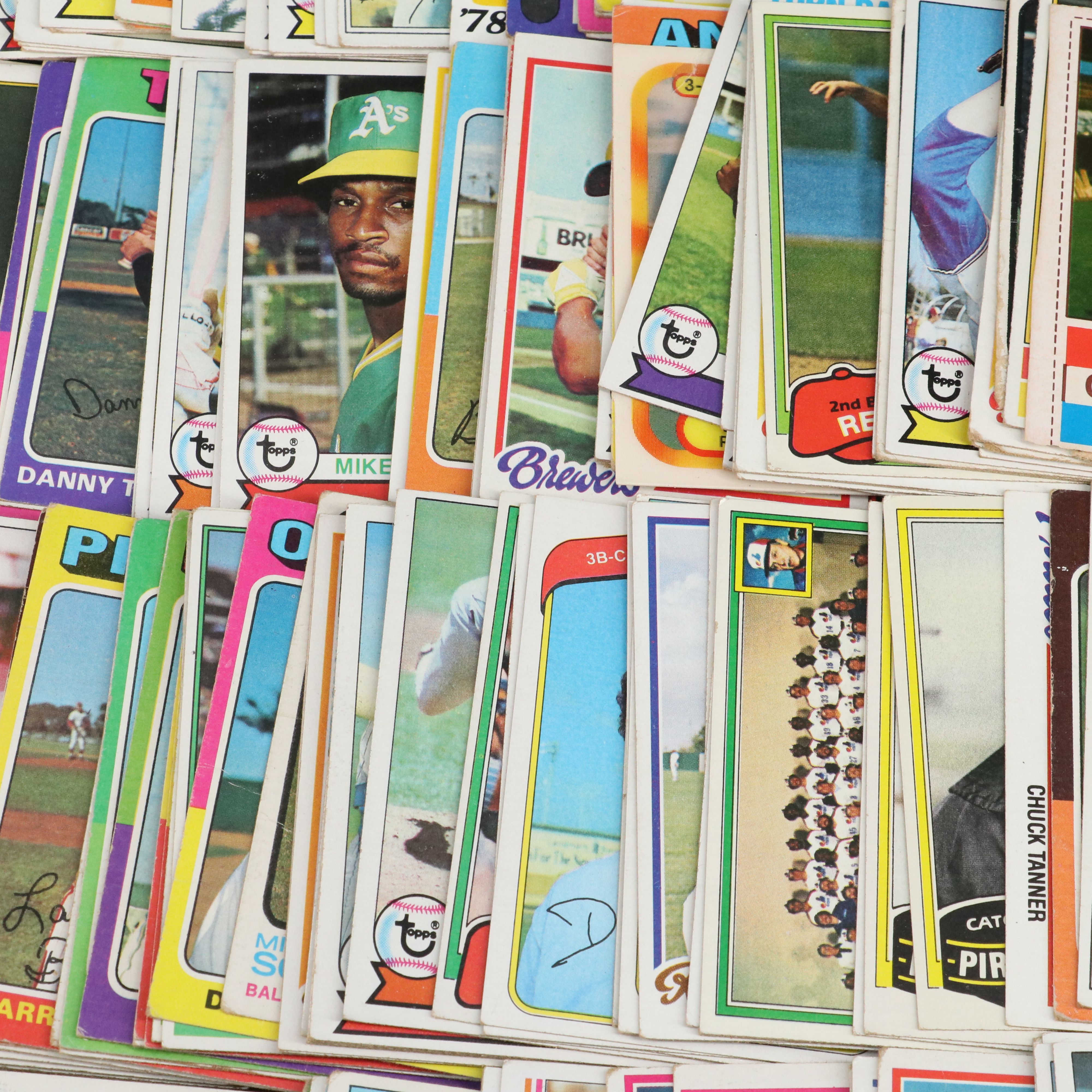 293 Topps Baseball Cards and 63 Topps Football Cards, 1970s
