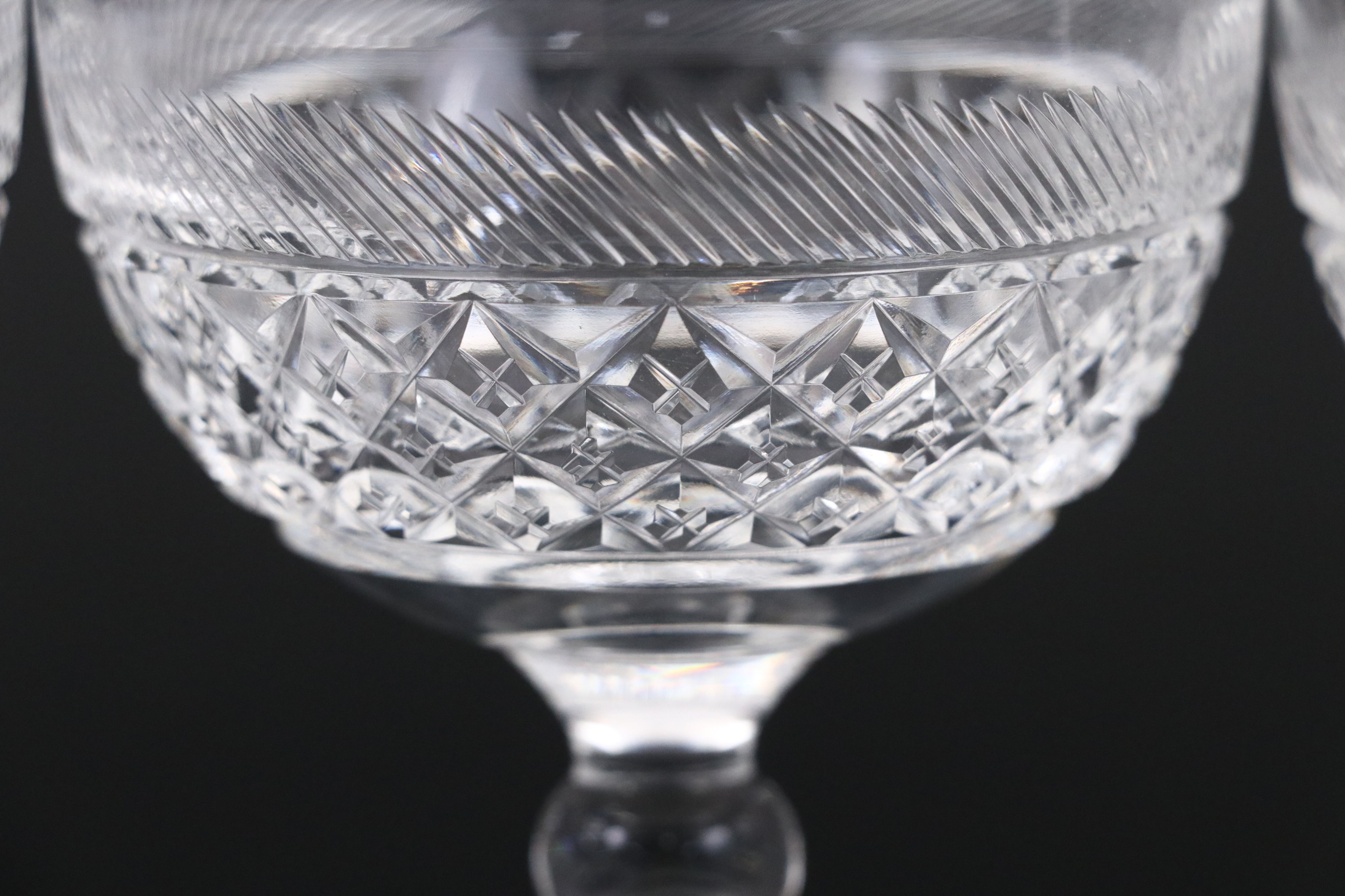 Vintage Webb English Crystal Champagne Coupes