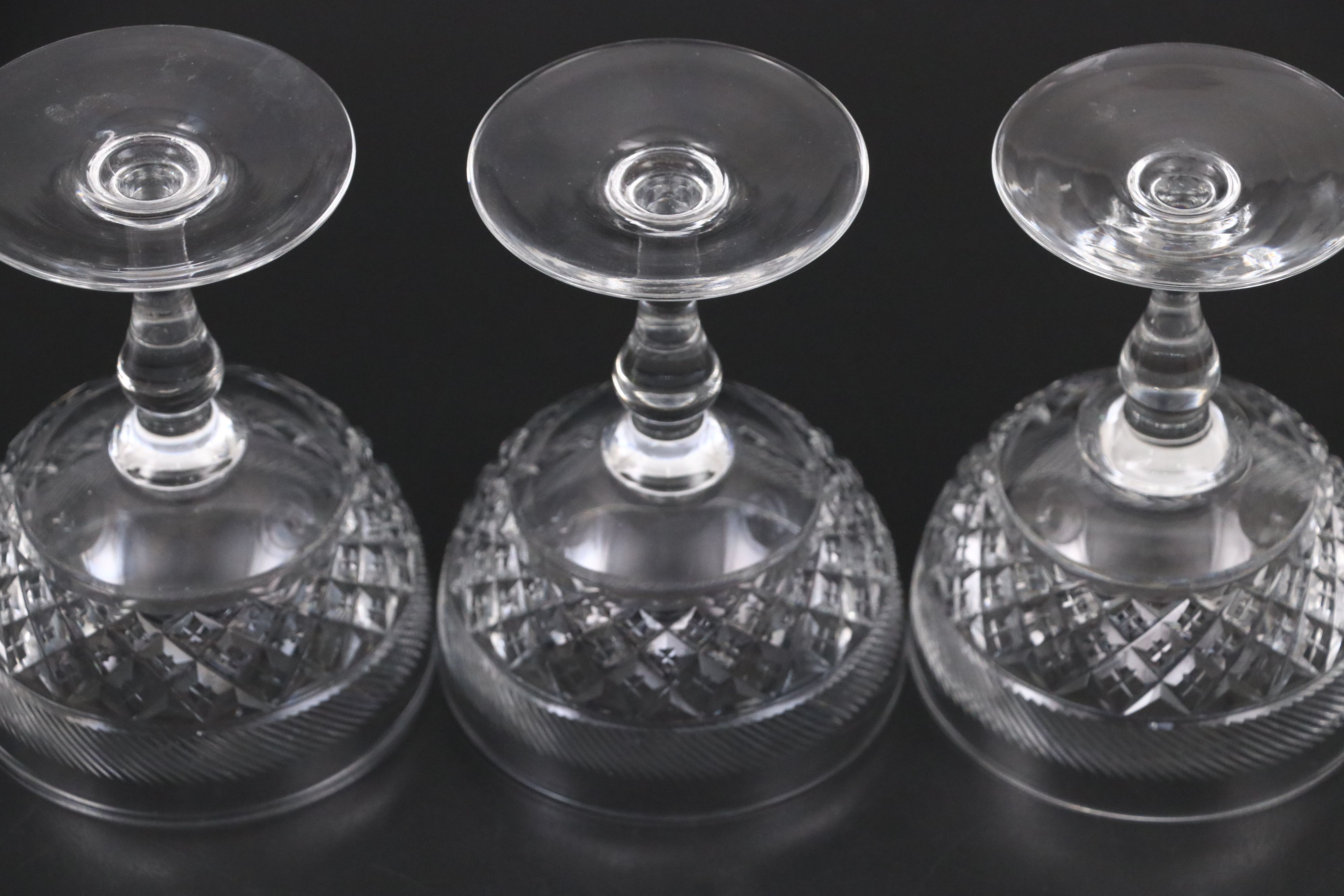 Vintage Webb English Crystal Champagne Coupes