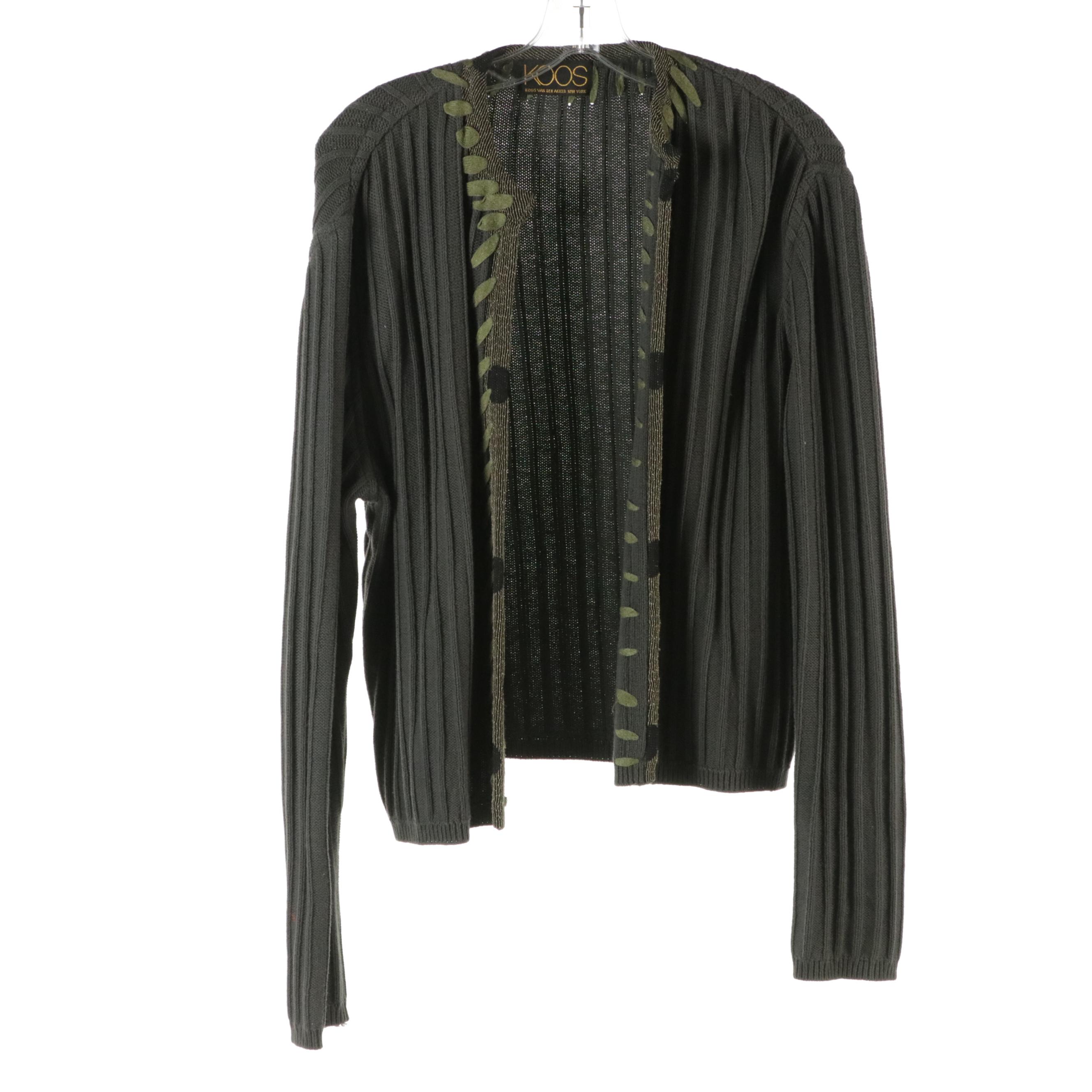 Koos Van Den Akker Cardigan, Fabulous Multicolored Wool Skirt & Other Sweater