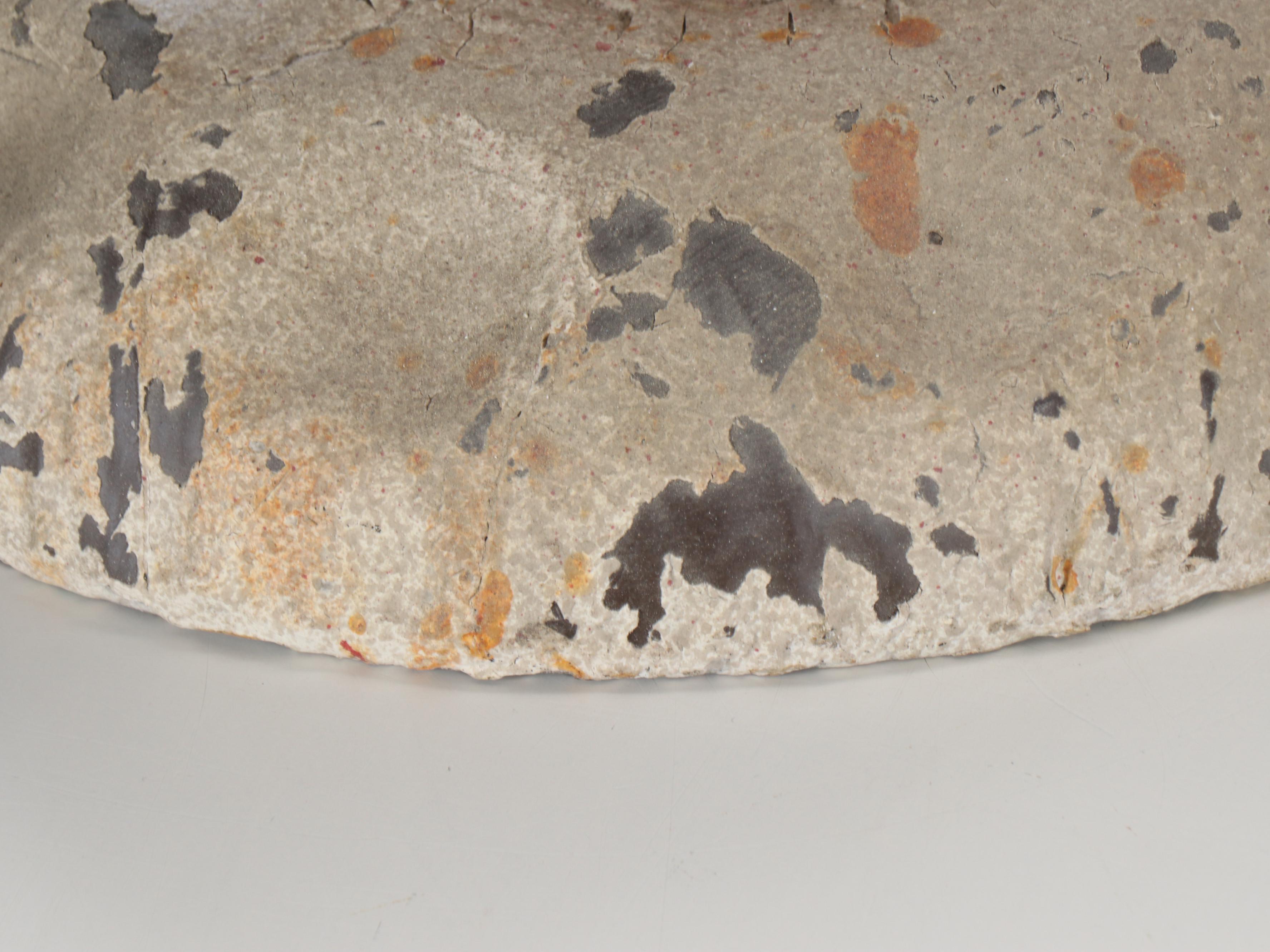 Pair of Polychrome Decorated Metal Toadstool Garden Seats