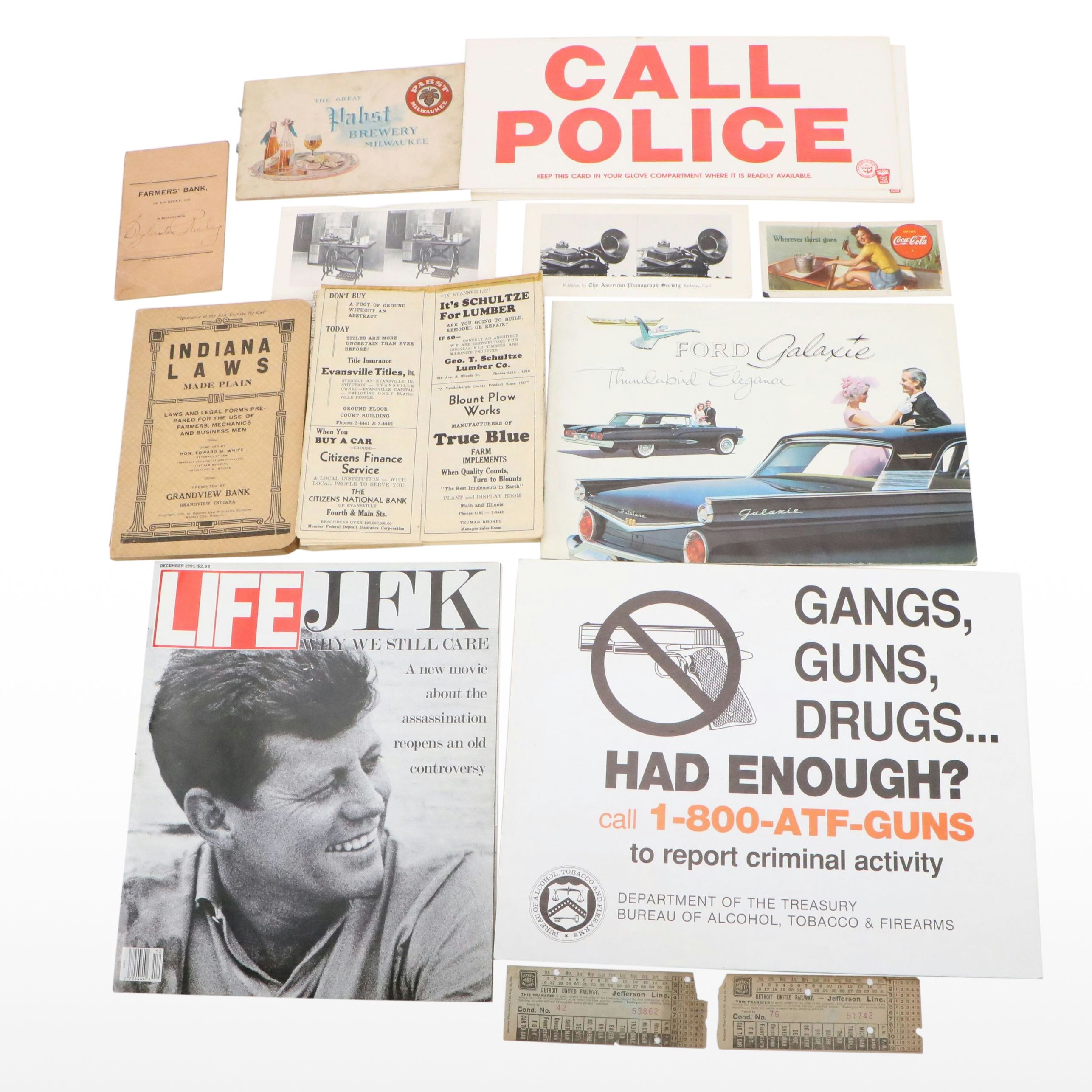"Call Police" Toledo Police Posters, ATF Sign with Magazine and More Ephemera