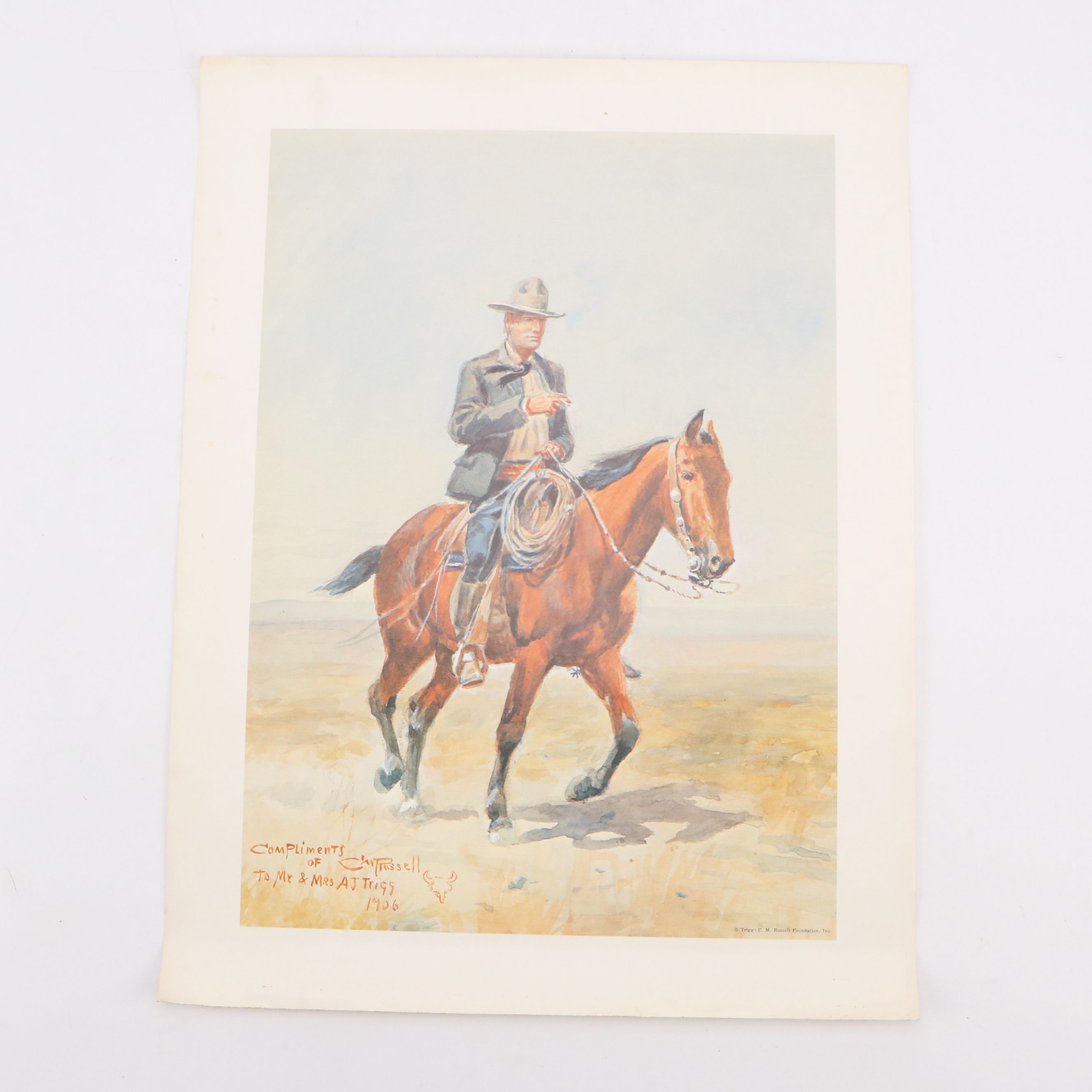 Offset Lithographs After Charles Marion Russell "Russell on Neenah" and More