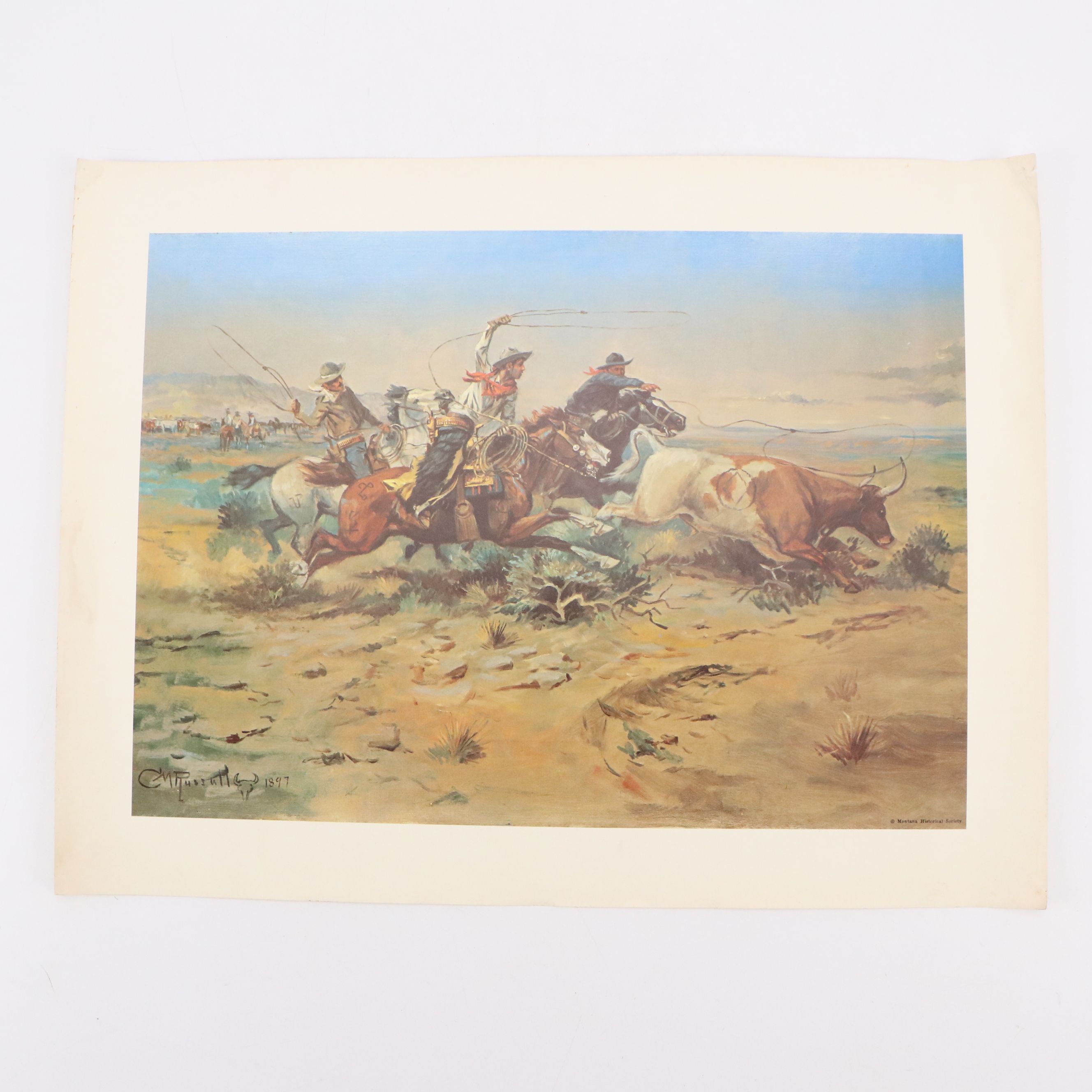 Offset Lithographs After Charles Marion Russell "Russell on Neenah" and More