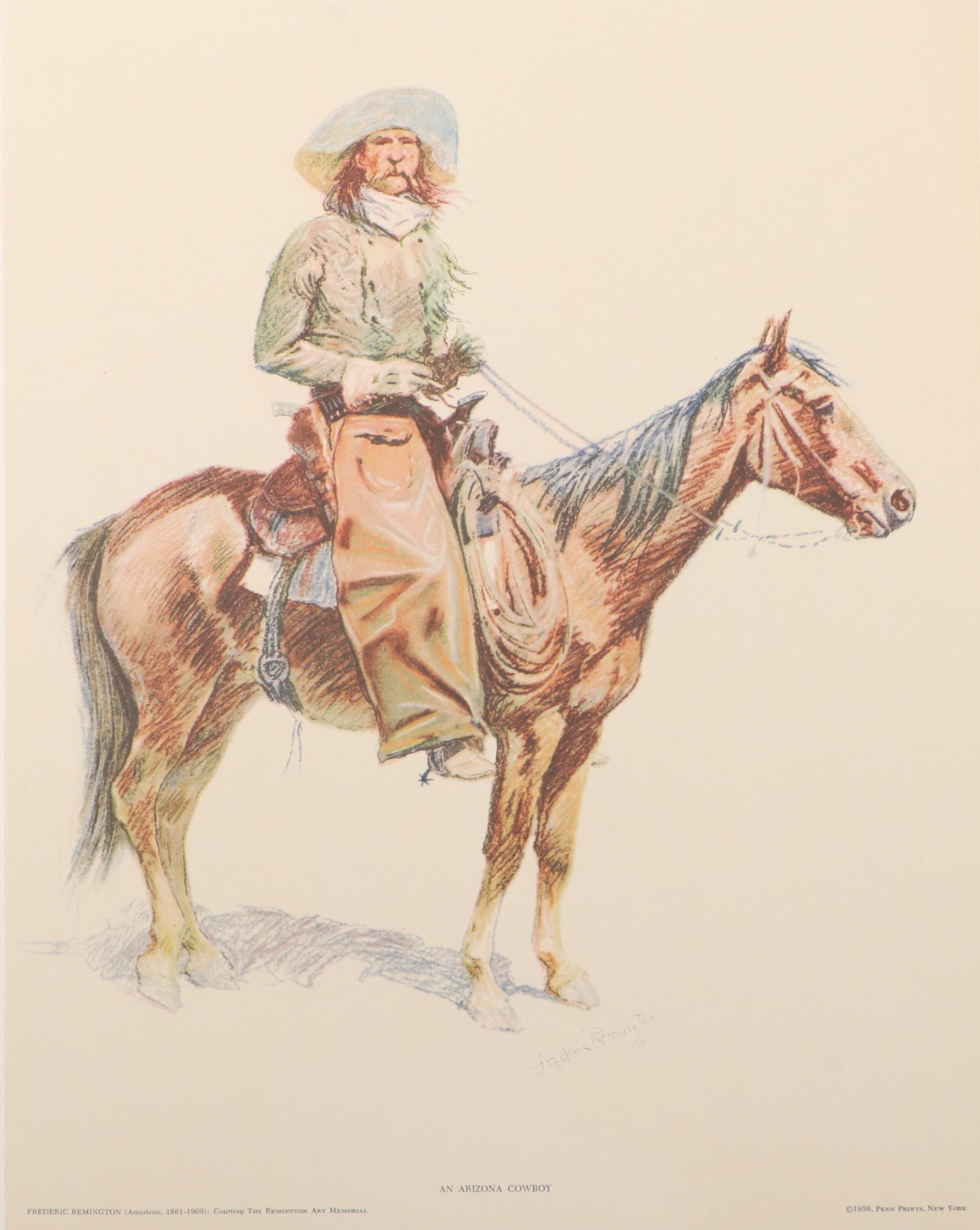 After F. Remington Offset Lithographs "Buckskins' Portraits of the Old West"