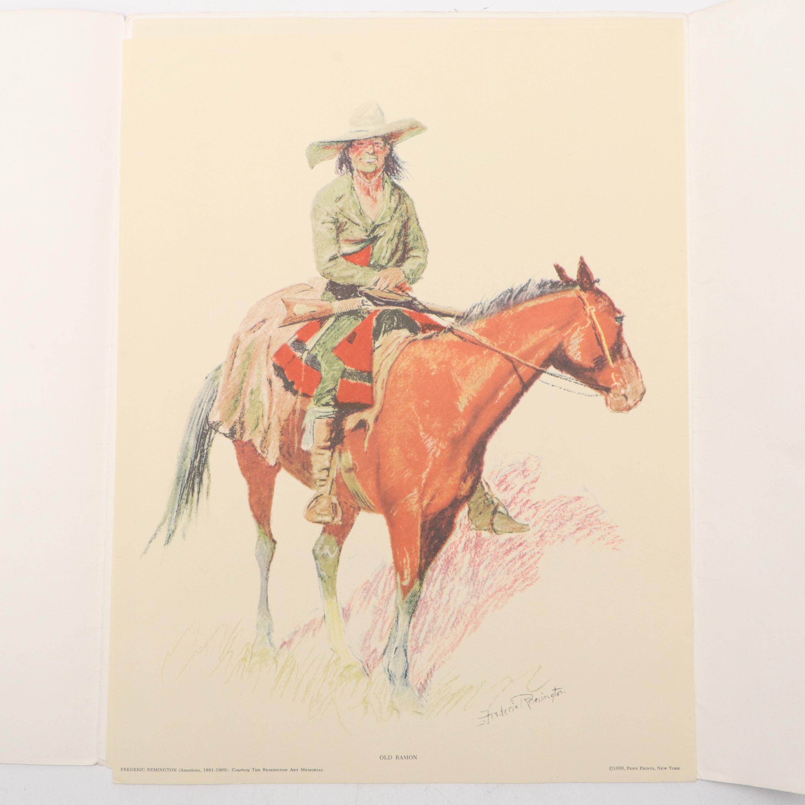 After F. Remington Offset Lithographs "Buckskins' Portraits of the Old West"