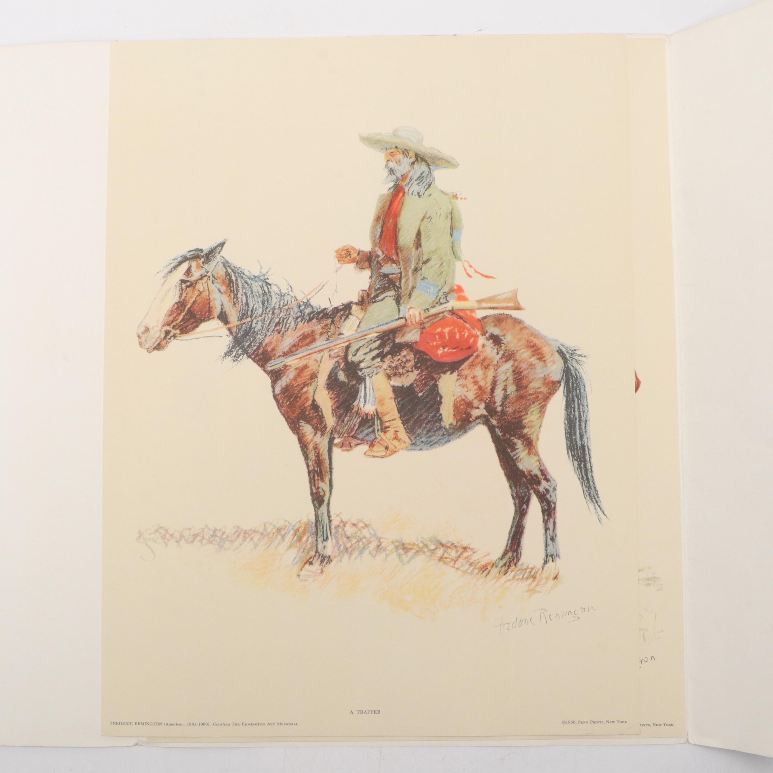 After F. Remington Offset Lithographs "Buckskins' Portraits of the Old West"