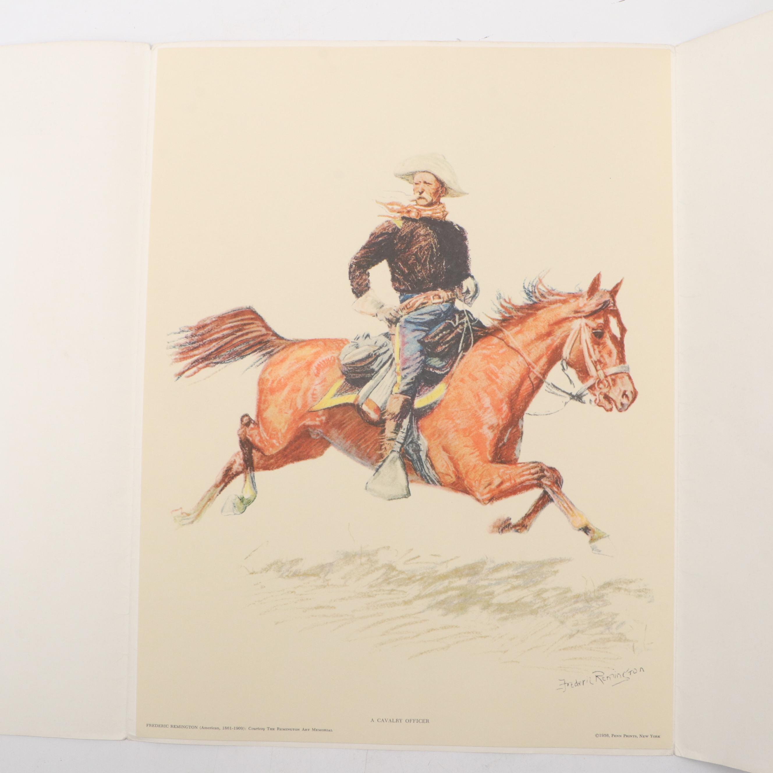 After F. Remington Offset Lithographs "Buckskins' Portraits of the Old West"
