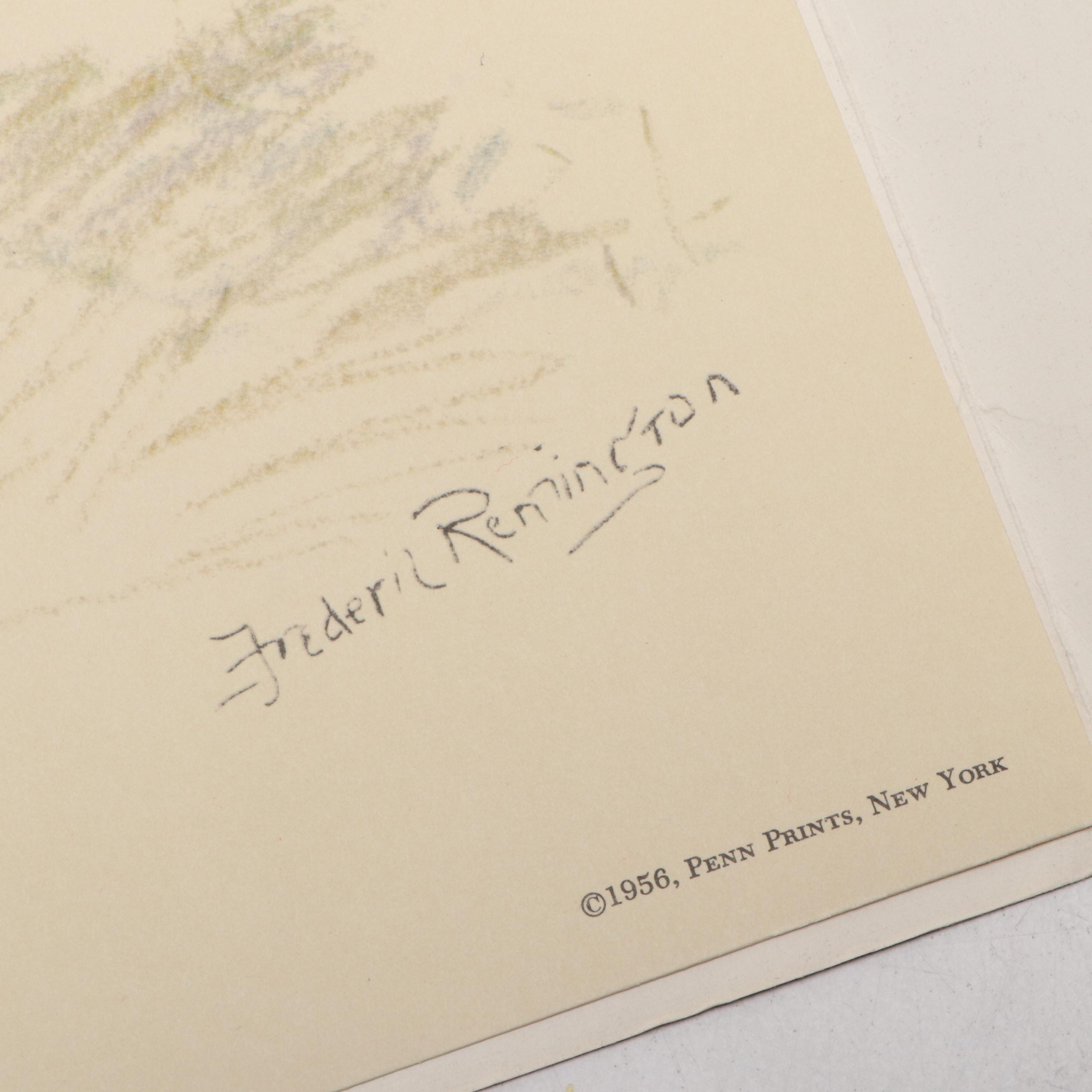 After F. Remington Offset Lithographs "Buckskins' Portraits of the Old West"