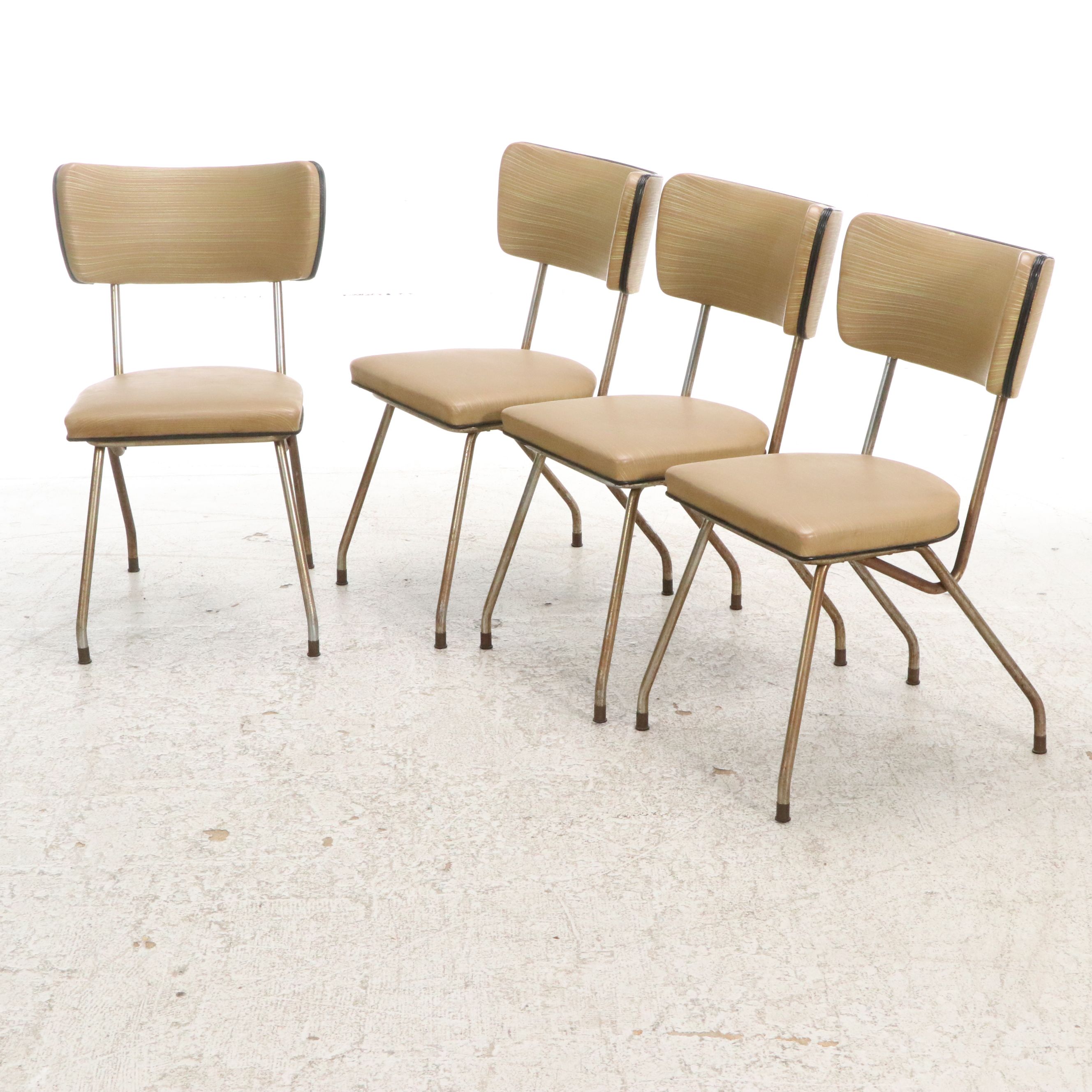 Hoffman Table Co. Mid Century Modern Laminate and Metal Dining Set, 1950s