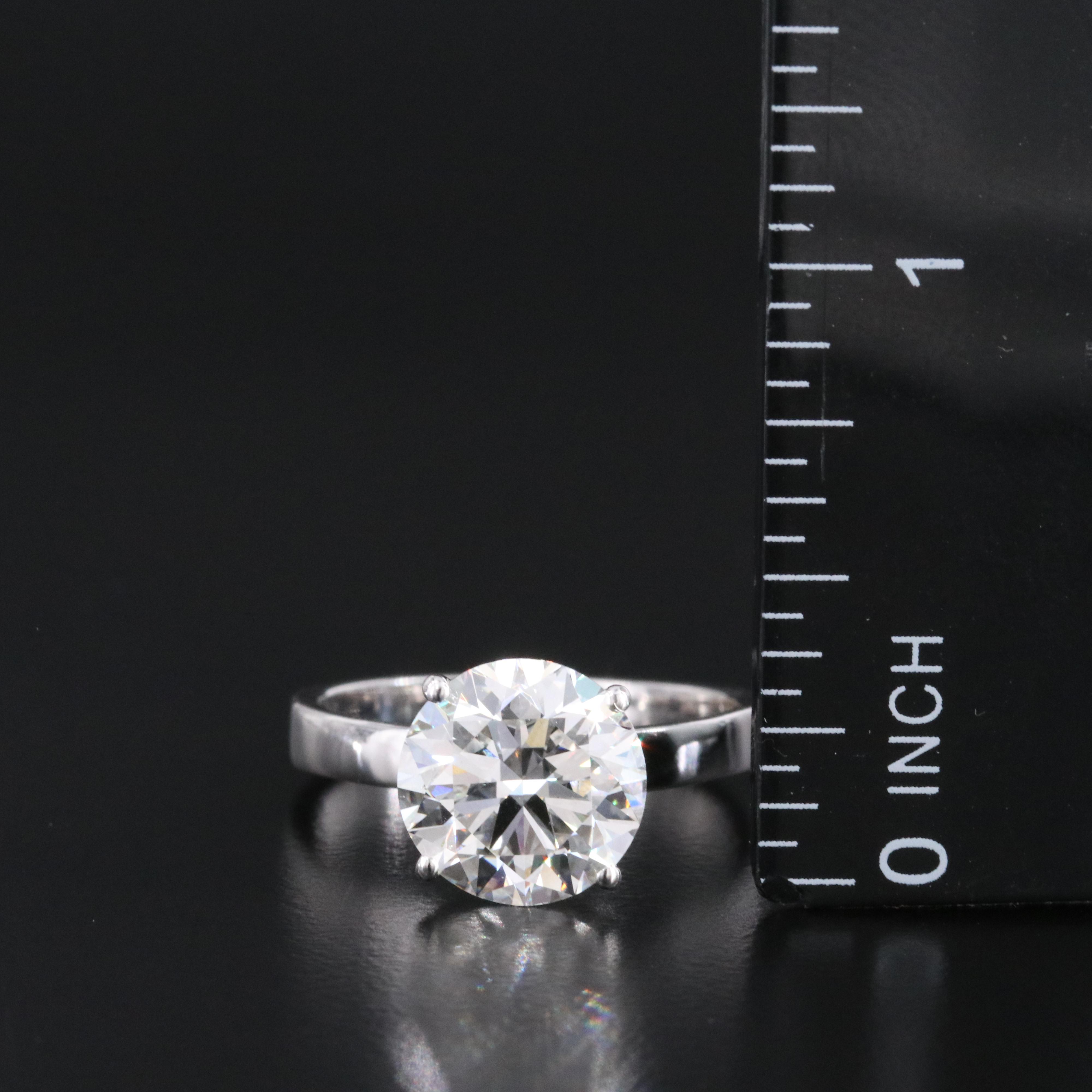 14K 4.00 CT Lab Grown Solitaire Ring with IGI Report