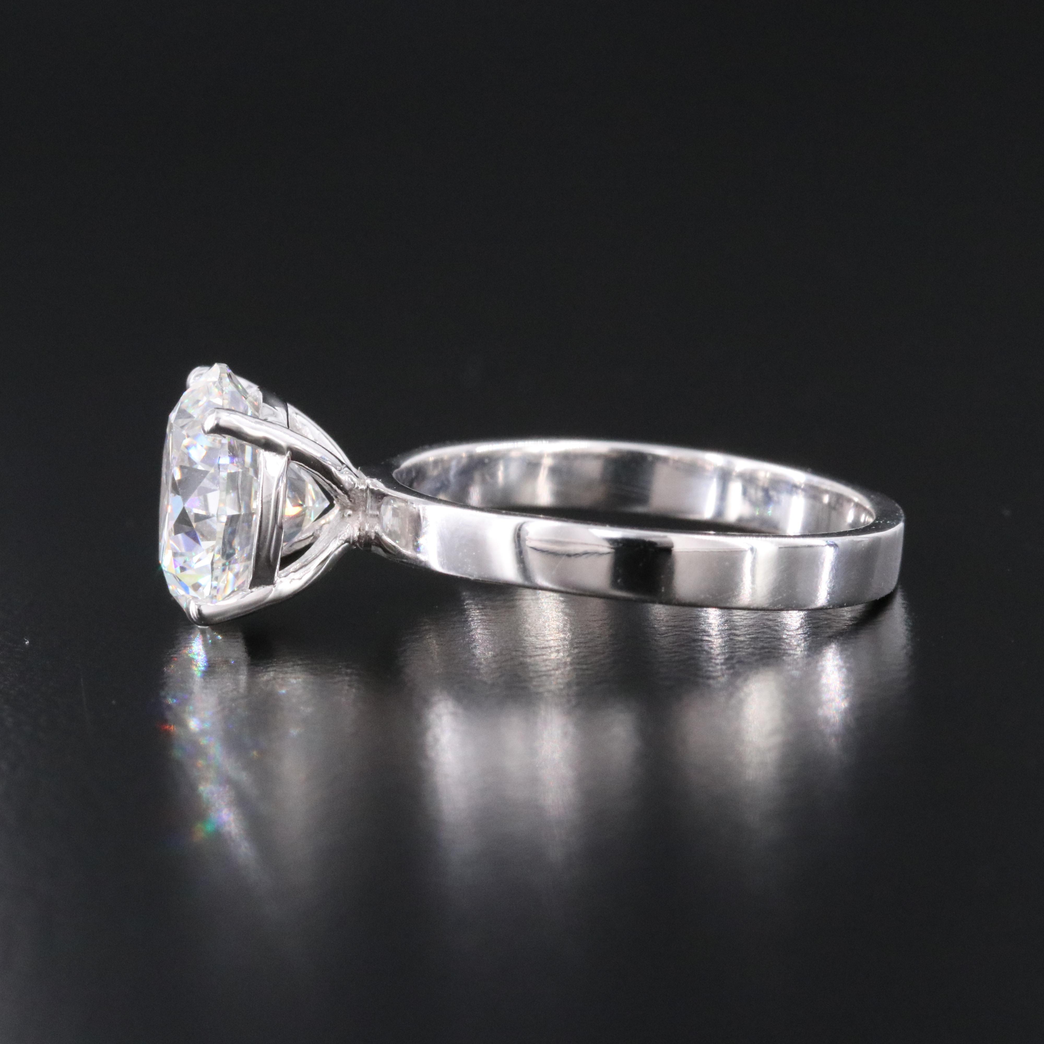 14K 4.00 CT Lab Grown Solitaire Ring with IGI Report