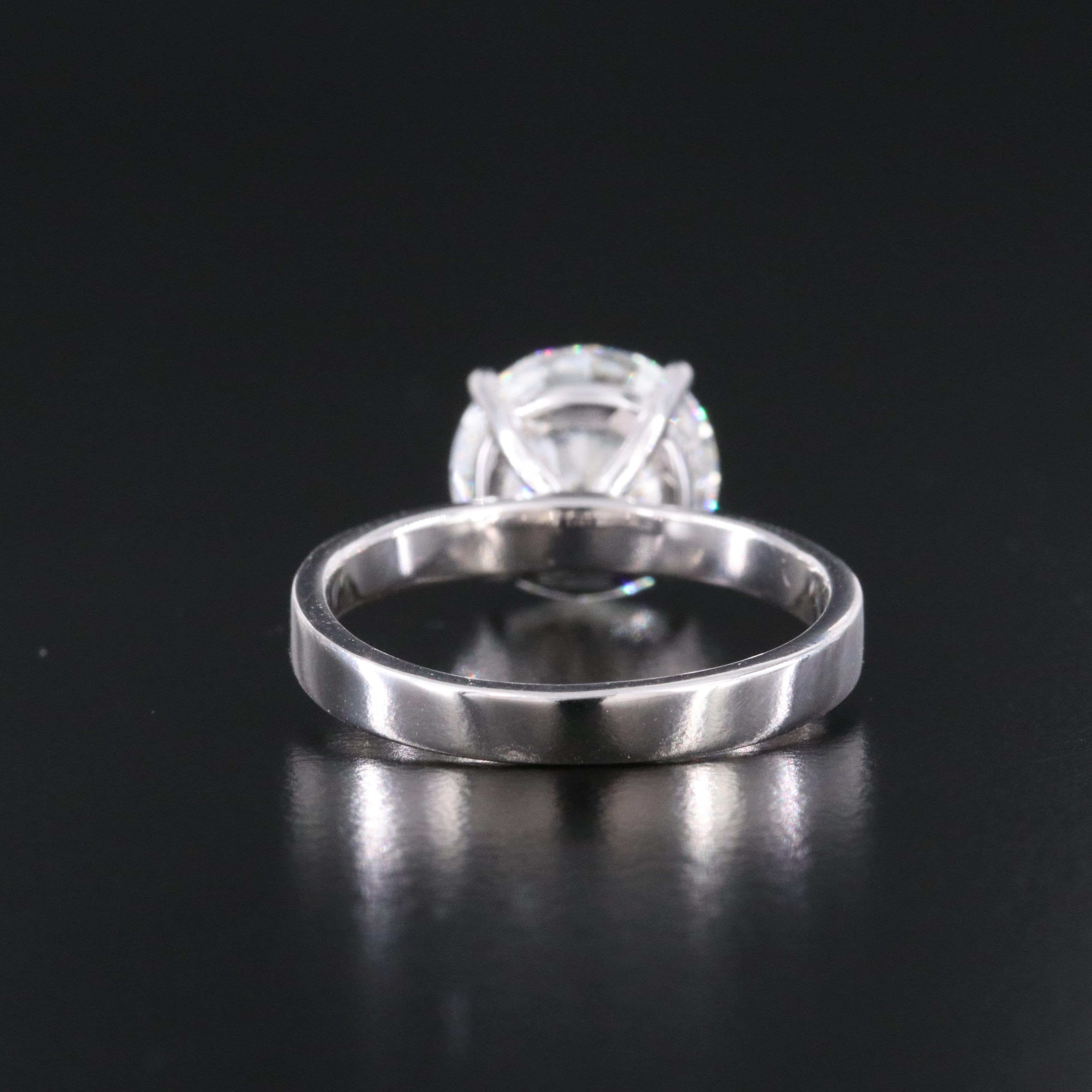 14K 4.00 CT Lab Grown Solitaire Ring with IGI Report