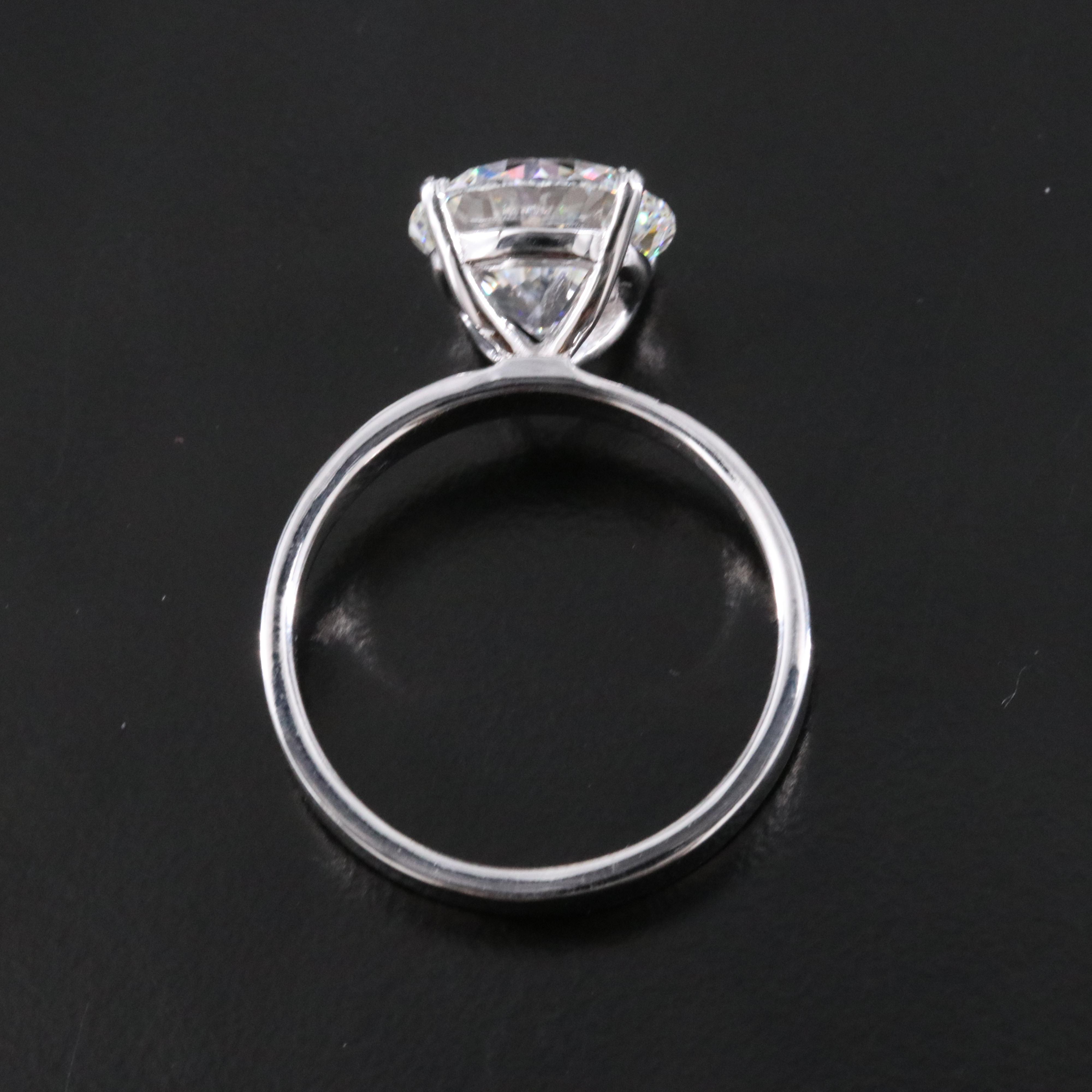 14K 4.00 CT Lab Grown Solitaire Ring with IGI Report