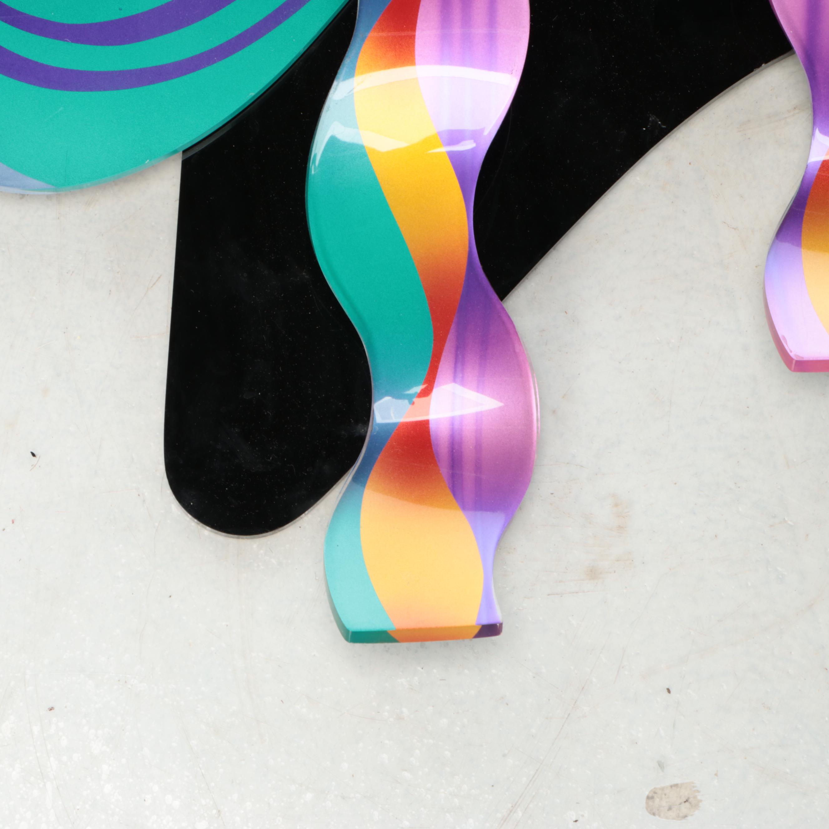 Shlomi Haziza Contemporary Multicolored Acrylic Wall Sculpture
