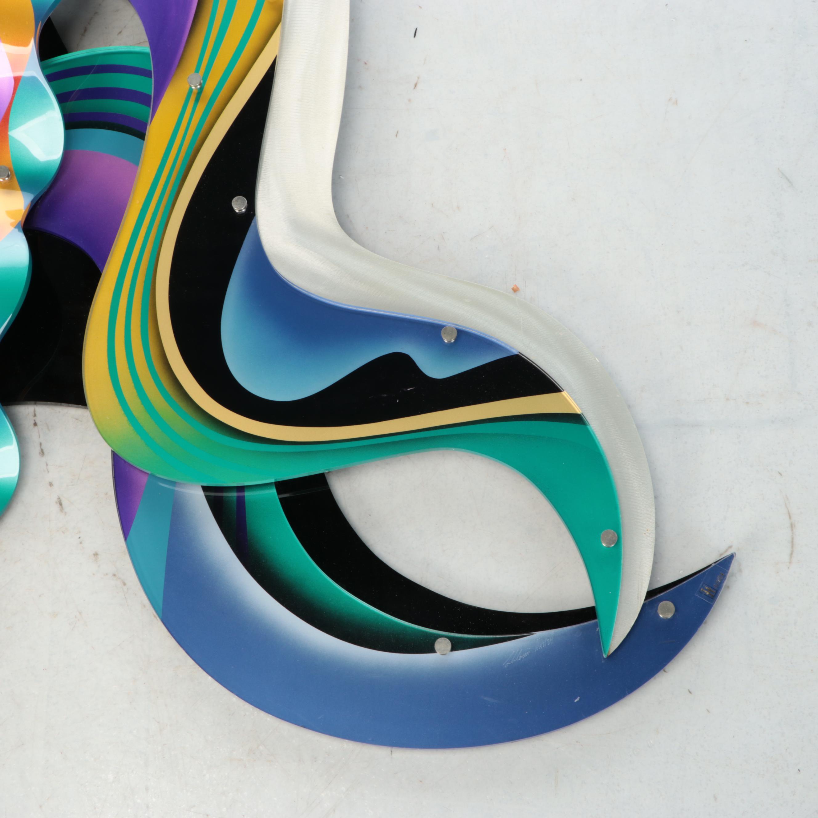 Shlomi Haziza Contemporary Multicolored Acrylic Wall Sculpture