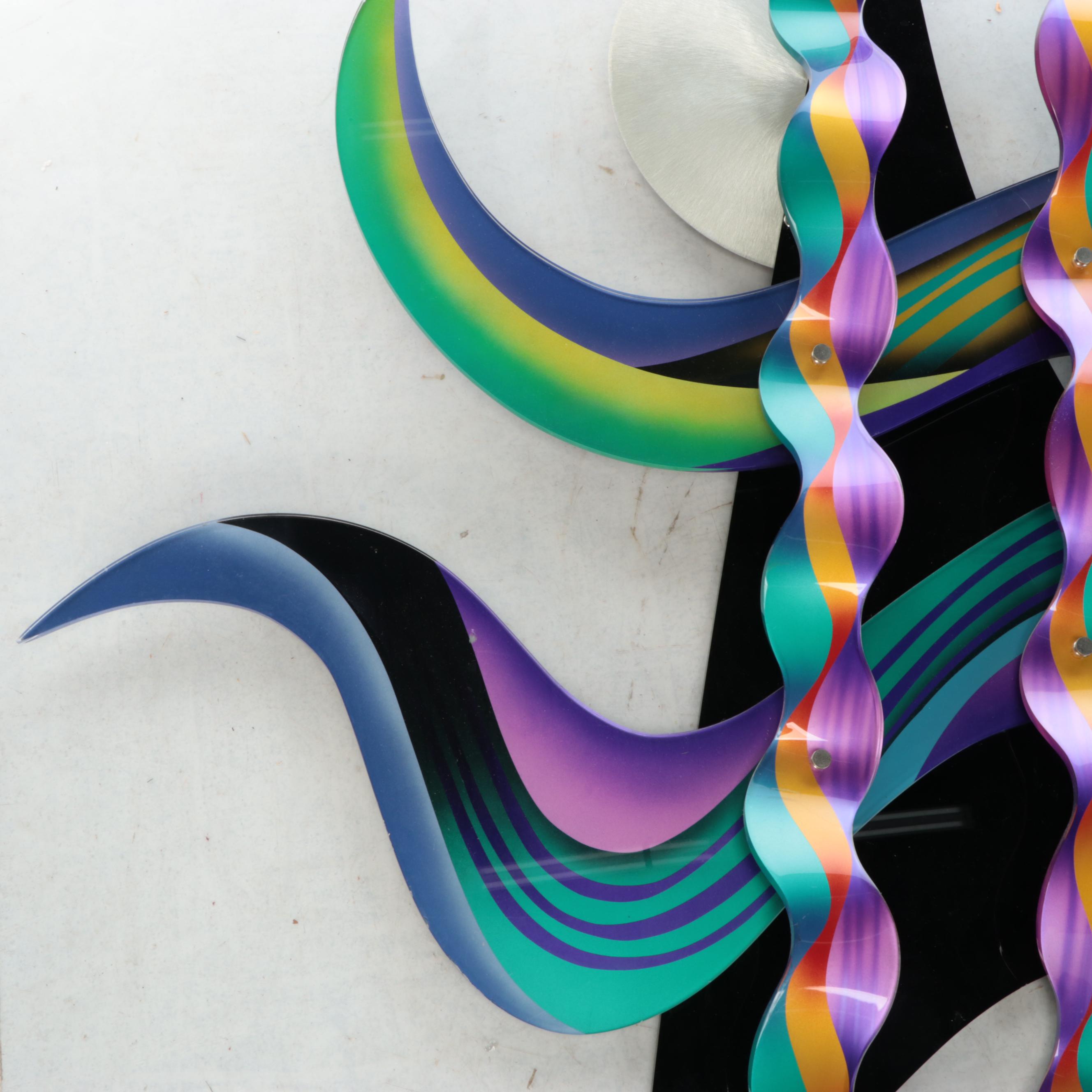 Shlomi Haziza Contemporary Multicolored Acrylic Wall Sculpture