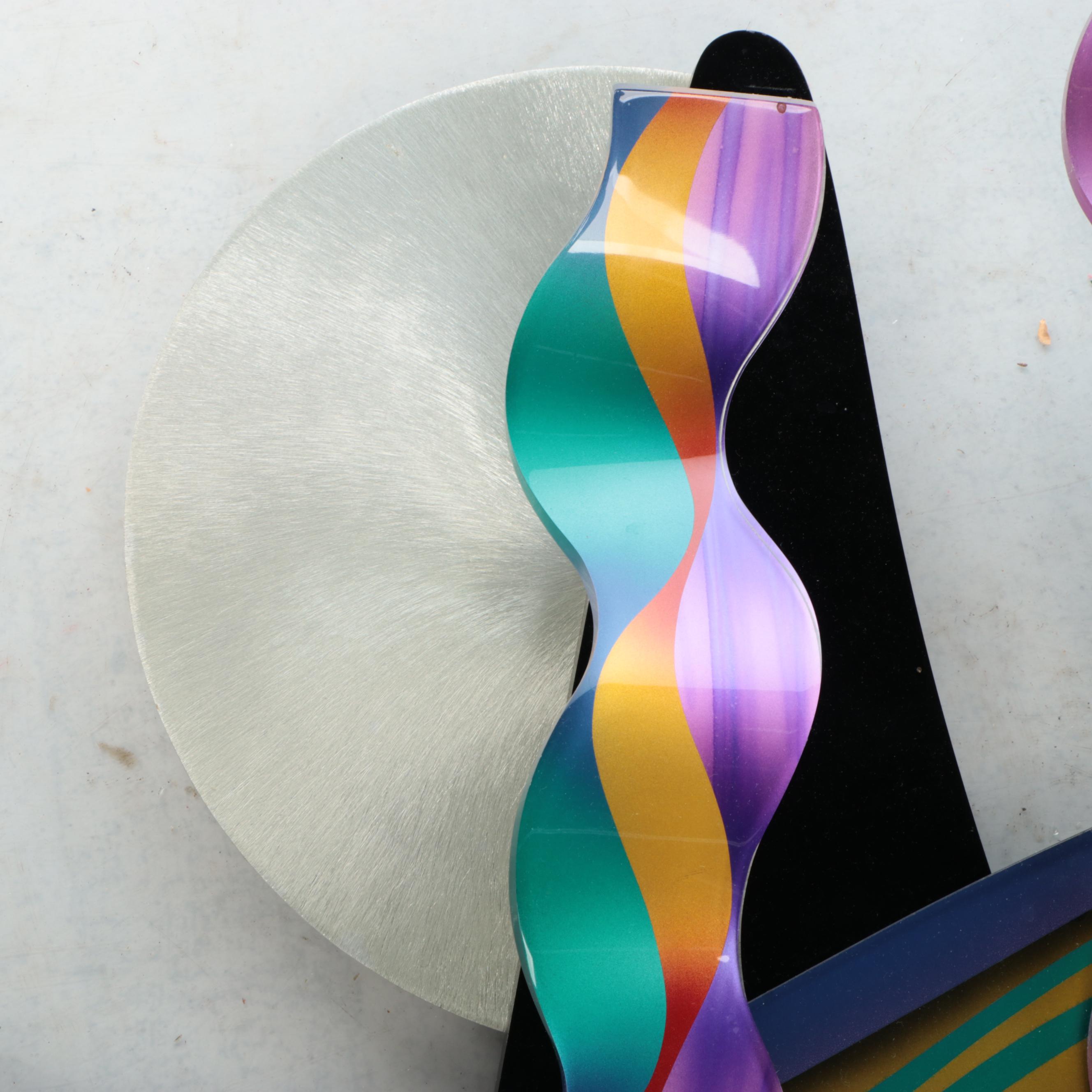 Shlomi Haziza Contemporary Multicolored Acrylic Wall Sculpture