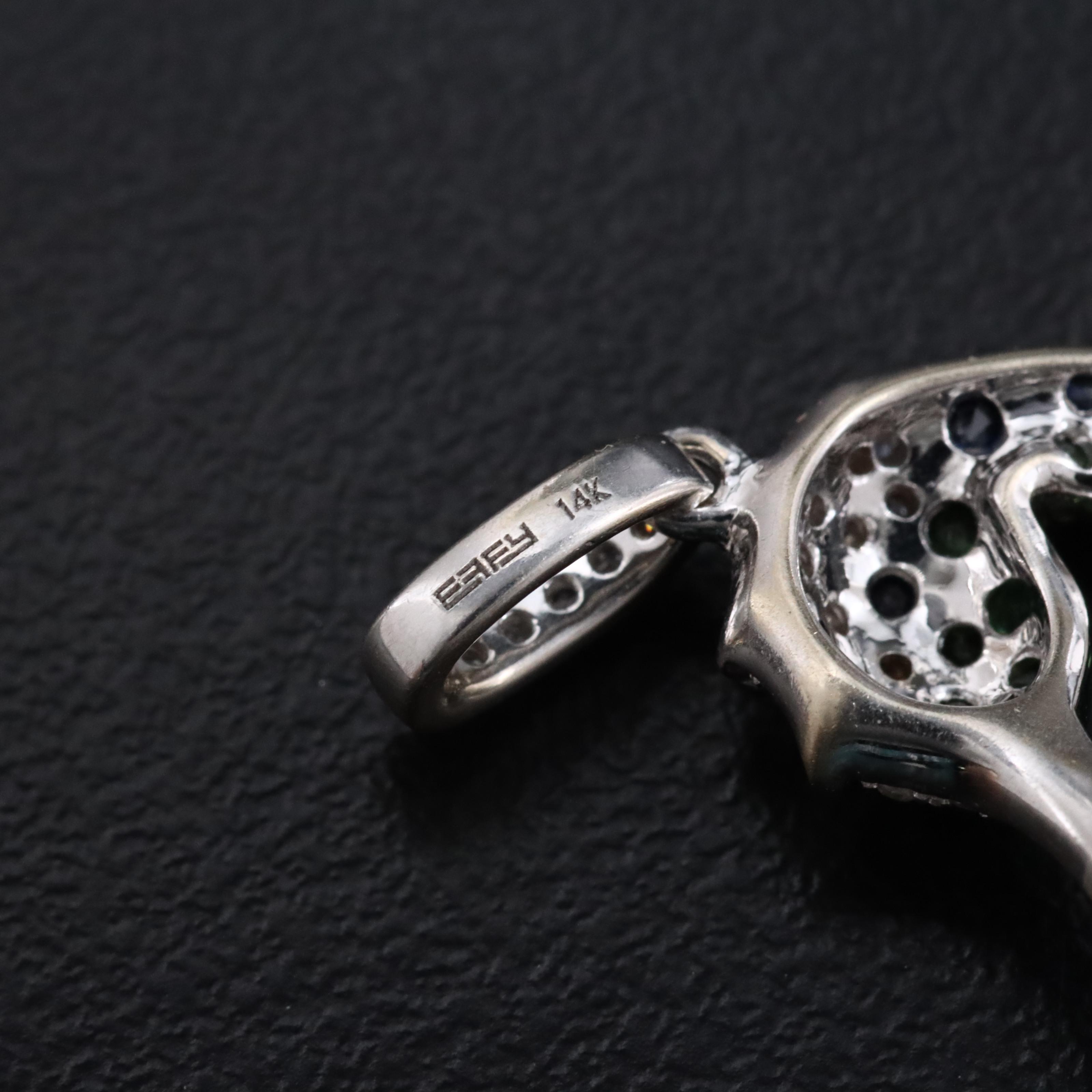 EFFY 14K Tsavorite, Sapphire and Diamond Seahorse Pendant