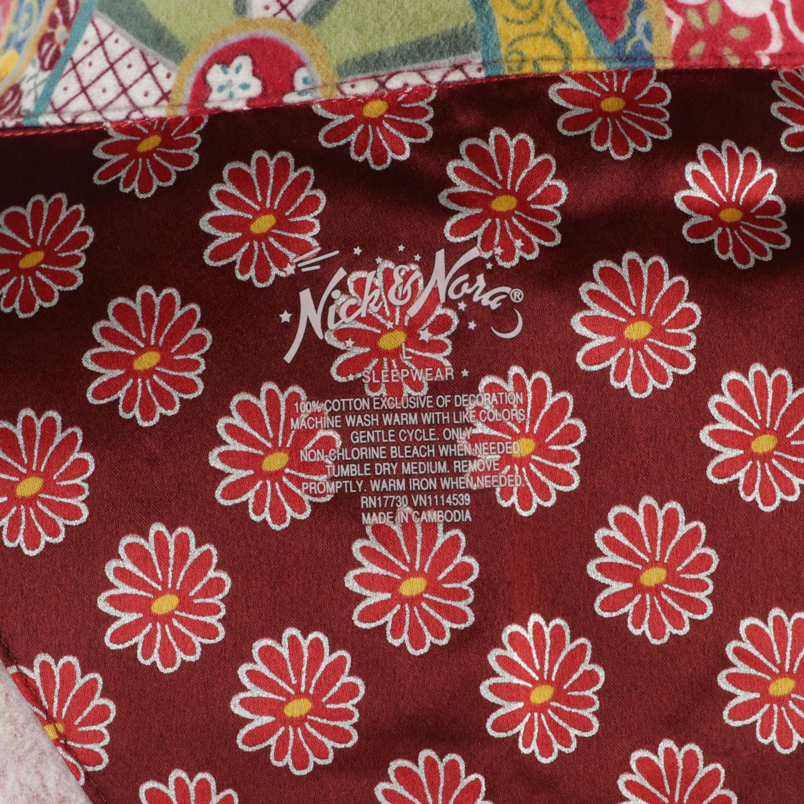 Nick & Nora Japanese Print Flannel Pajama Set