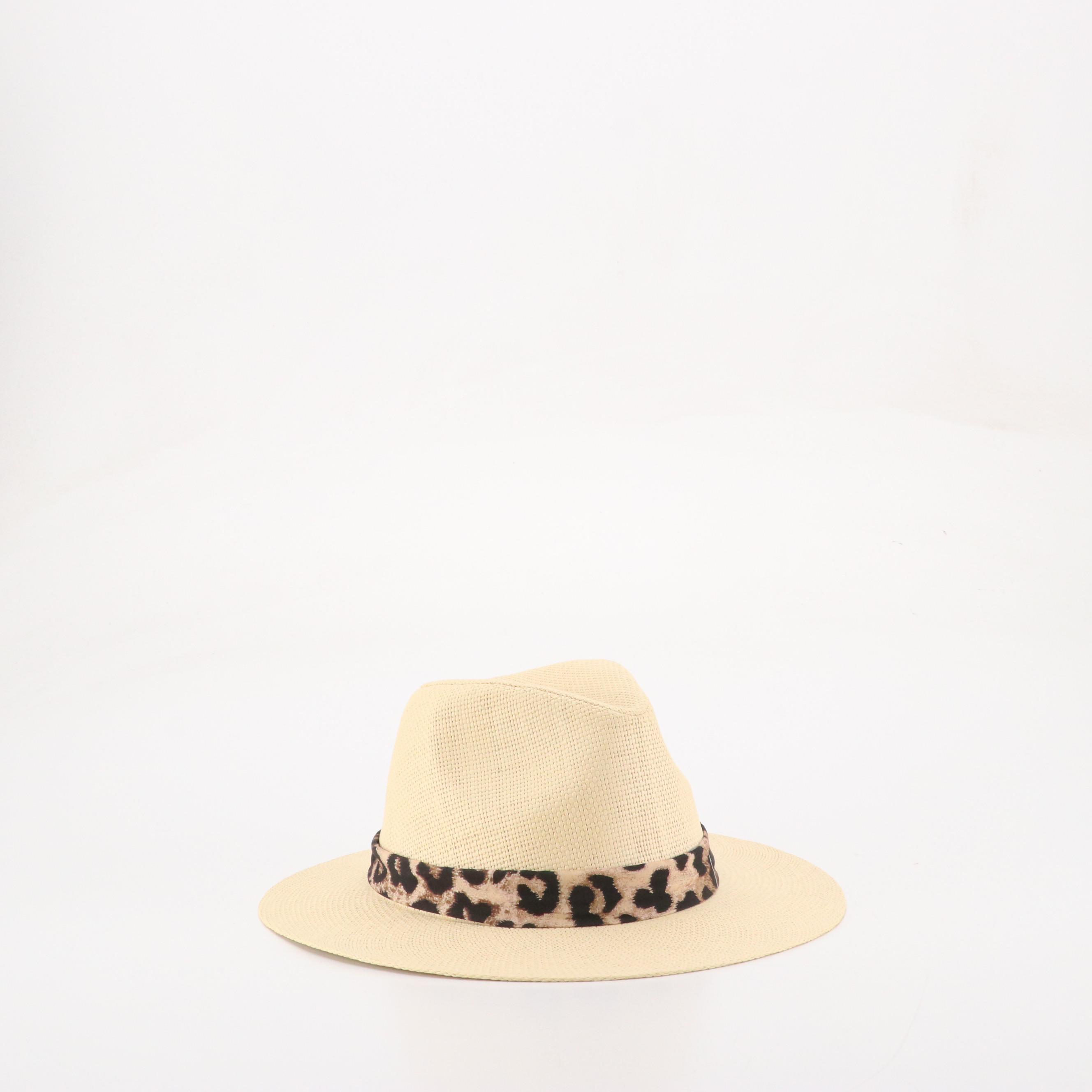 Bigalli & Adora Wool Felt Hats, The Royal Standard Panama Hat with Leopard Band