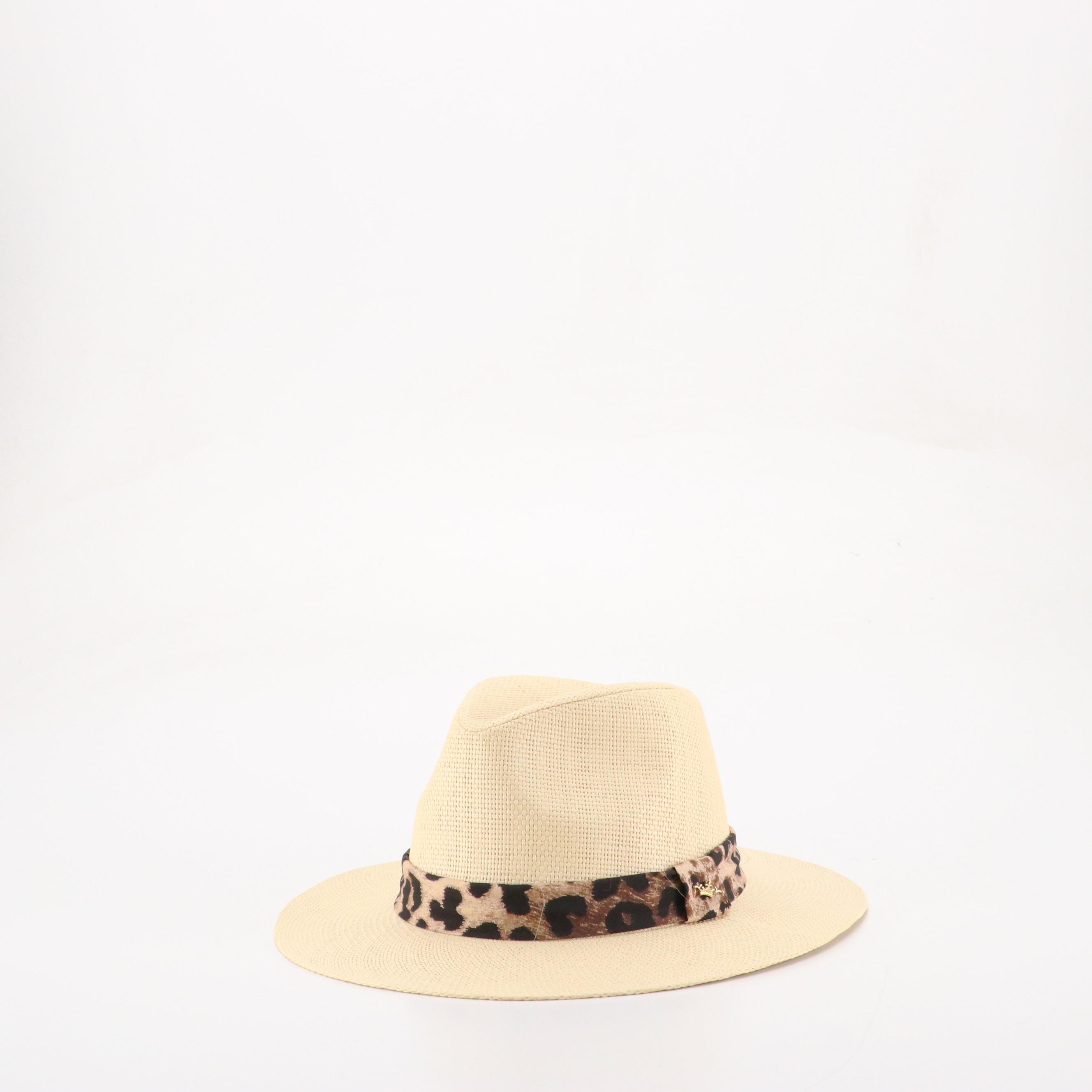 Bigalli & Adora Wool Felt Hats, The Royal Standard Panama Hat with Leopard Band