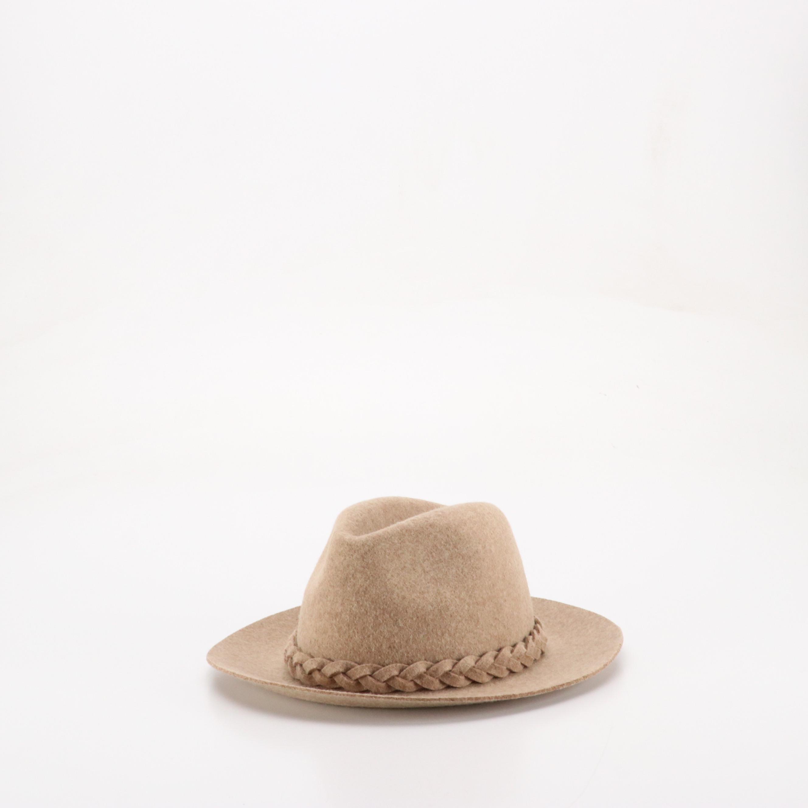 Bigalli & Adora Wool Felt Hats, The Royal Standard Panama Hat with Leopard Band
