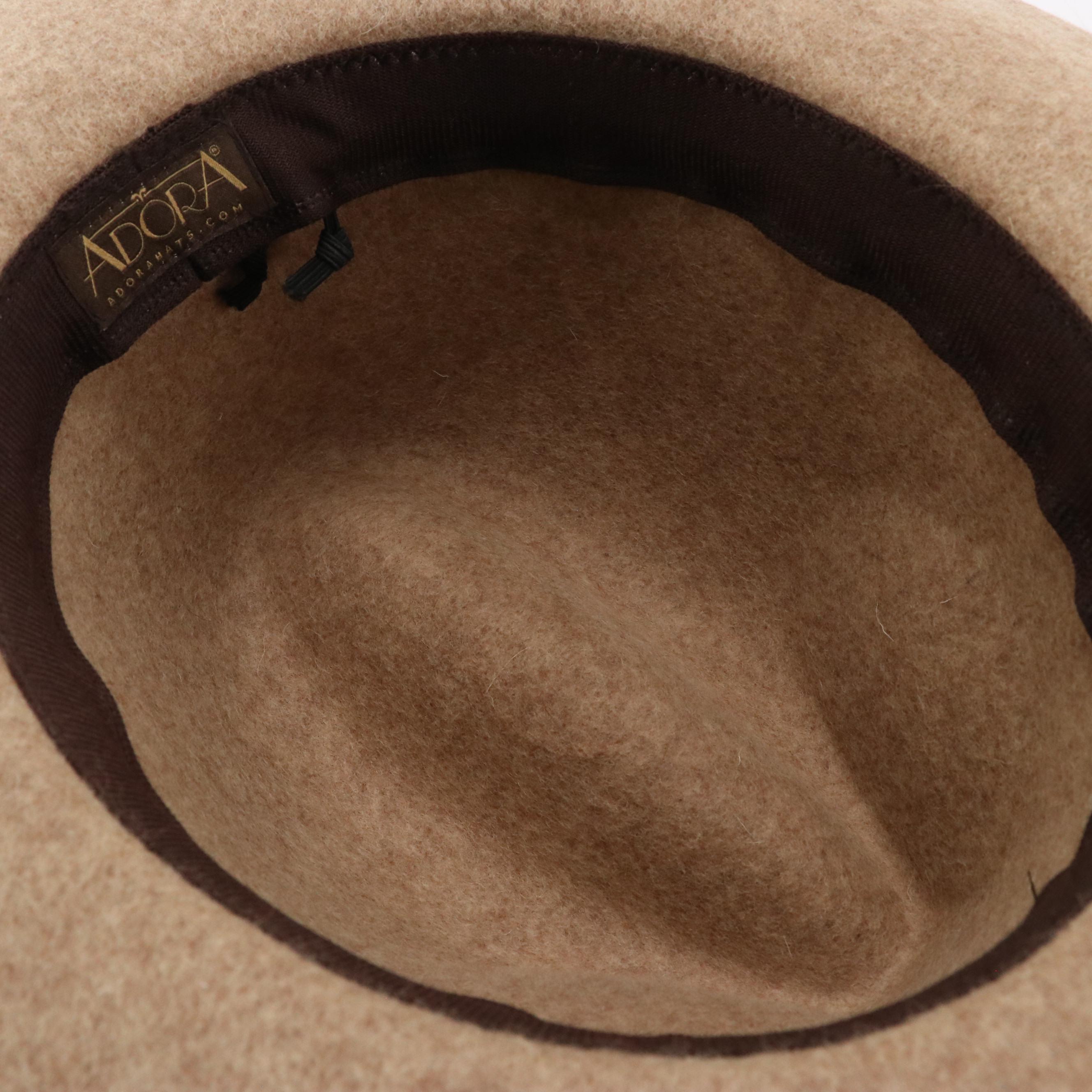 Bigalli & Adora Wool Felt Hats, The Royal Standard Panama Hat with Leopard Band
