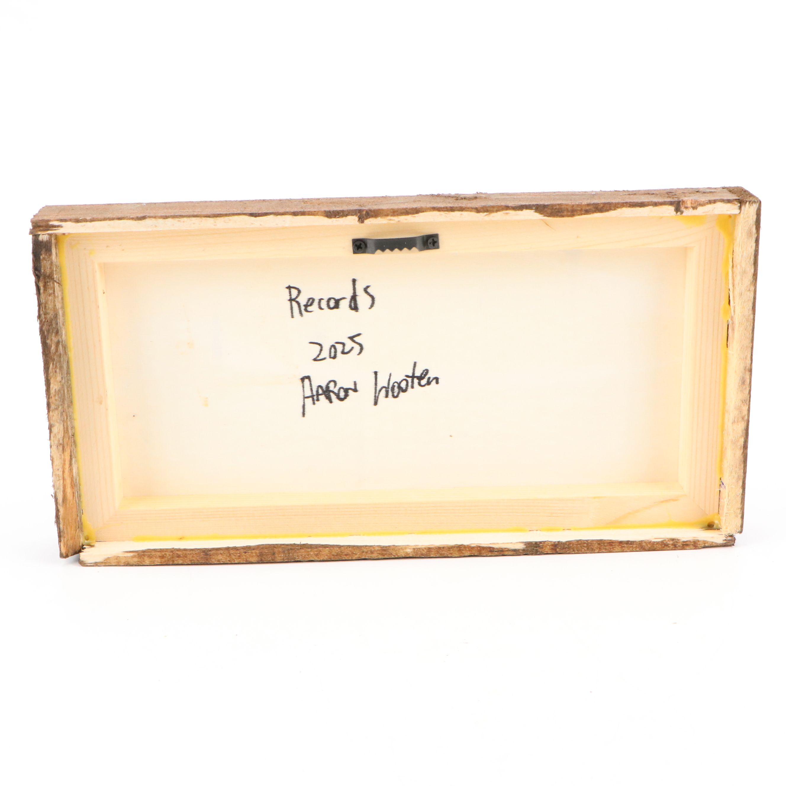 Aaron Wooten Dimensional Mixed Media Cityscape Painting "Records," 2025