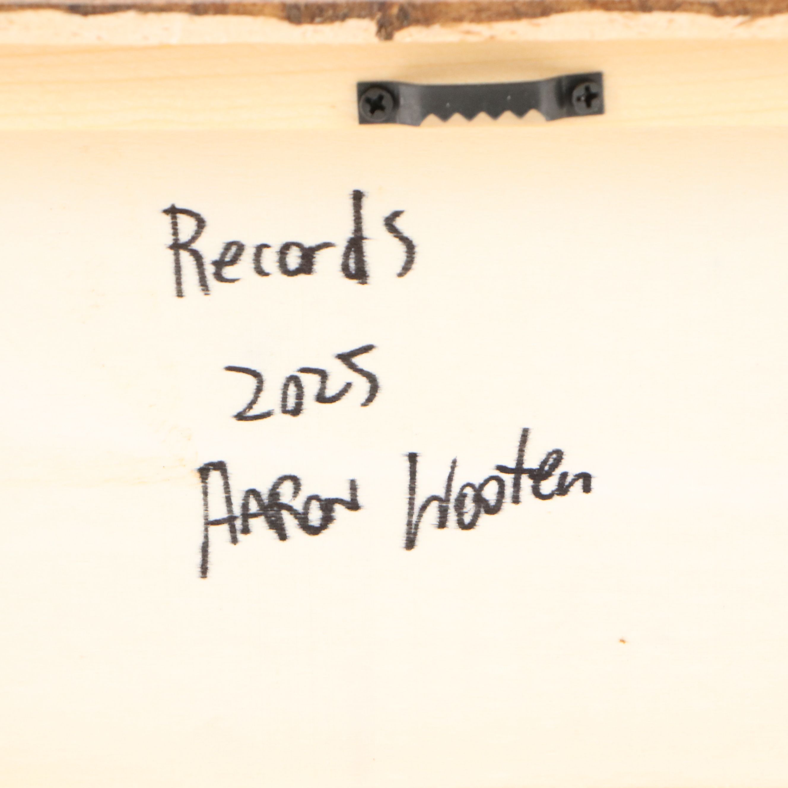 Aaron Wooten Dimensional Mixed Media Cityscape Painting "Records," 2025