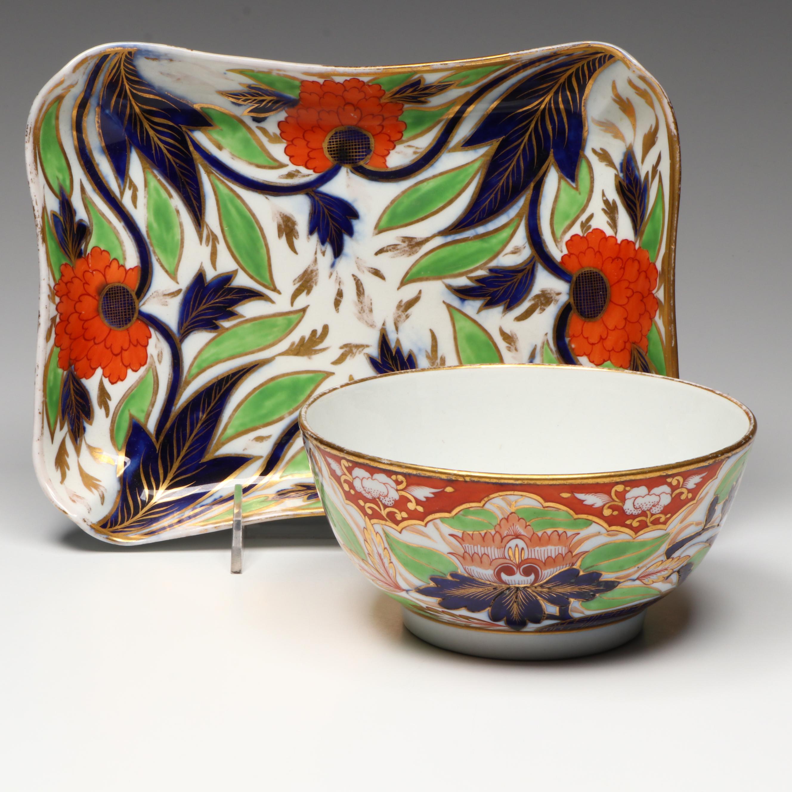 Imari Ware Bowl and Square Dish