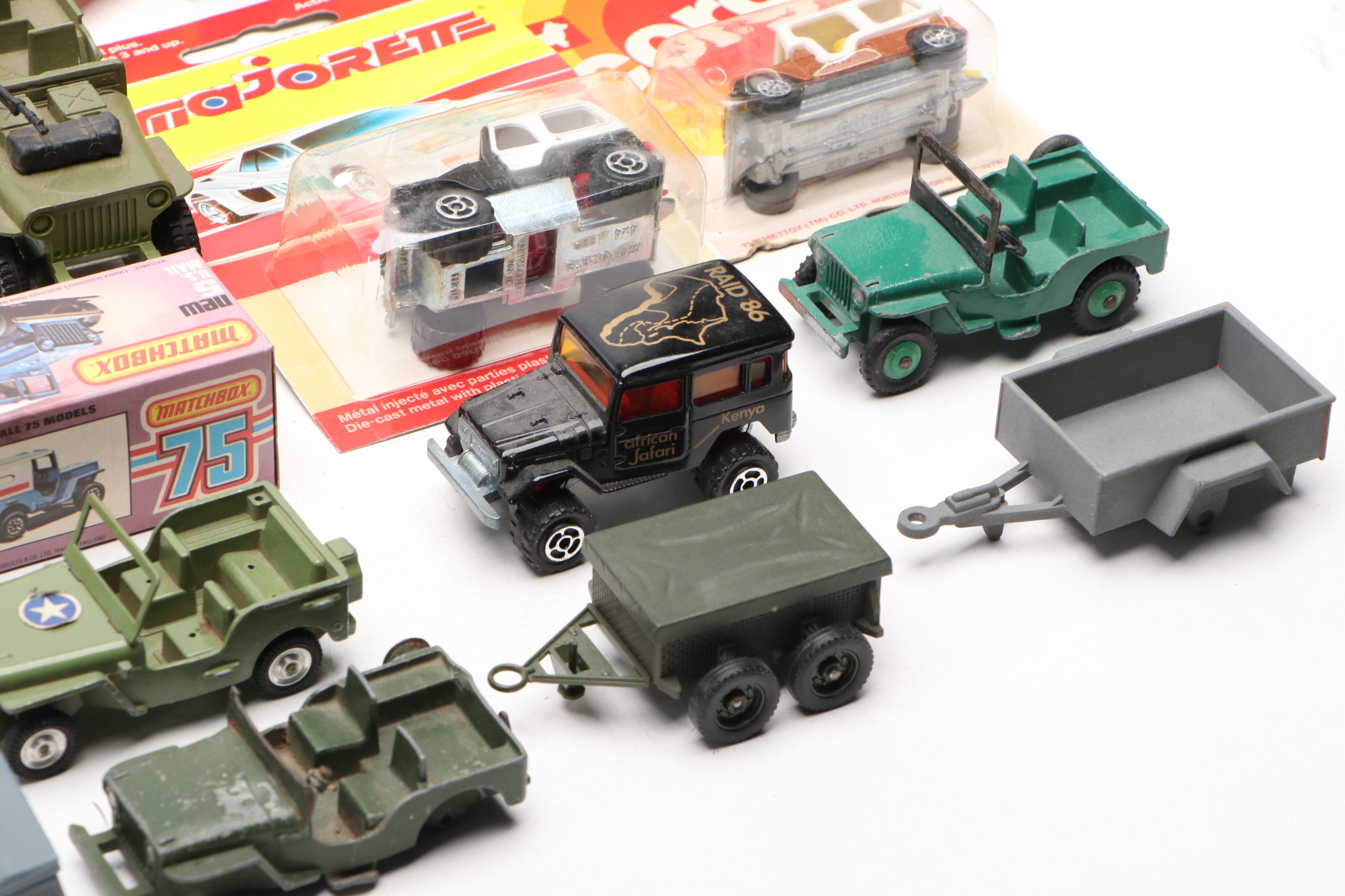 Vintage Diecast Toy Jeeps, 1980s