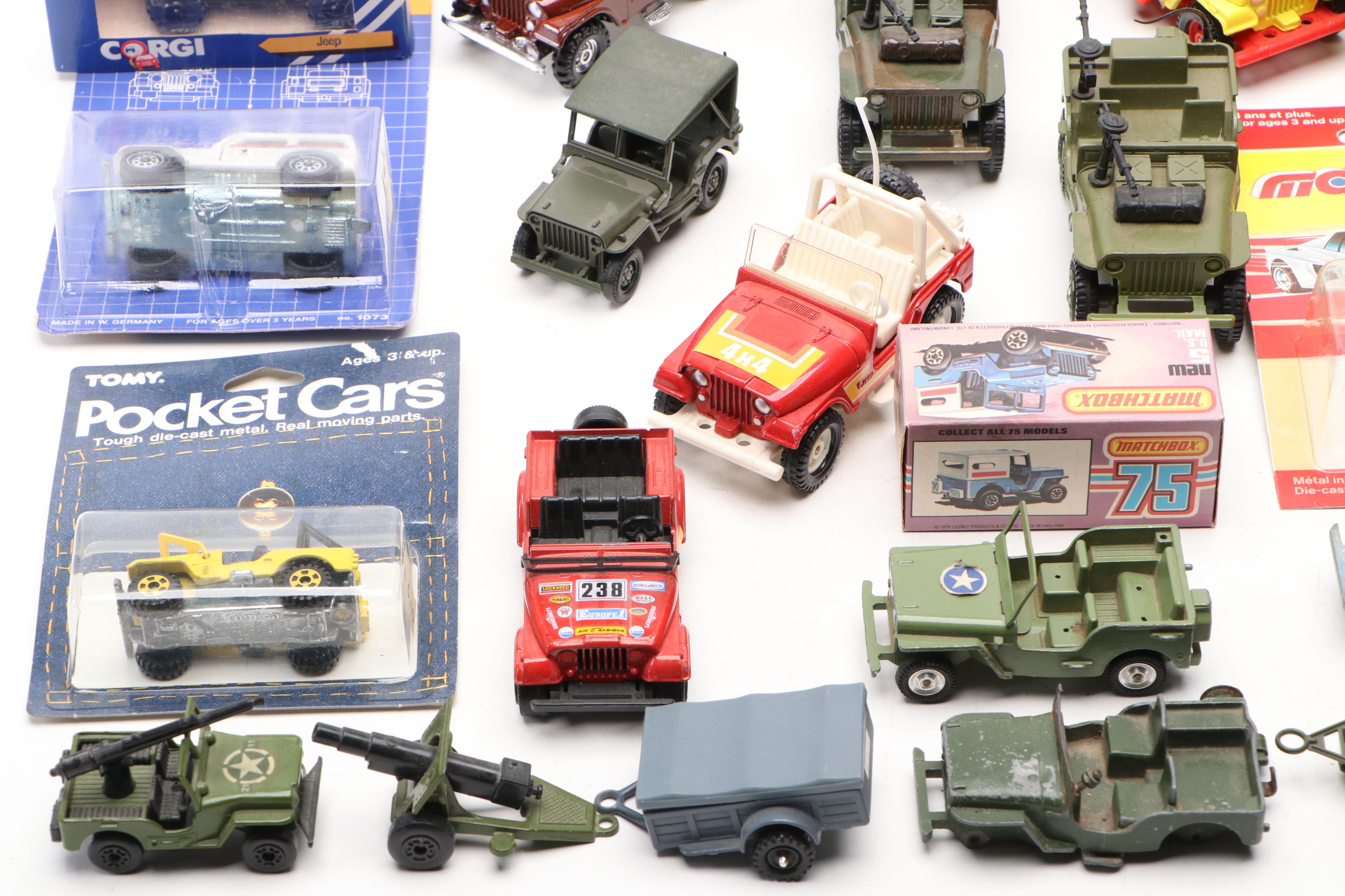 Vintage Diecast Toy Jeeps, 1980s