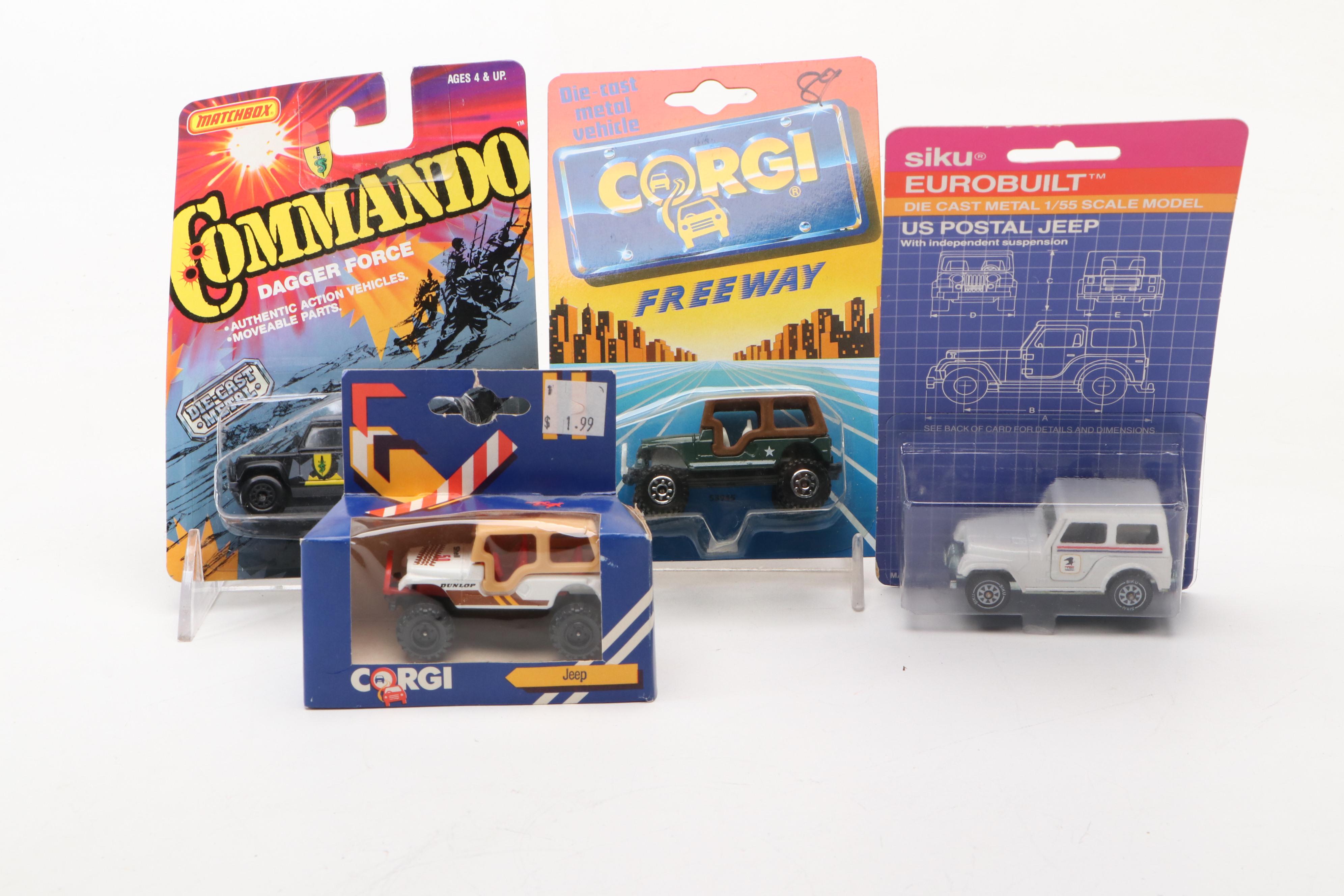 Vintage Diecast Toy Jeeps, 1980s